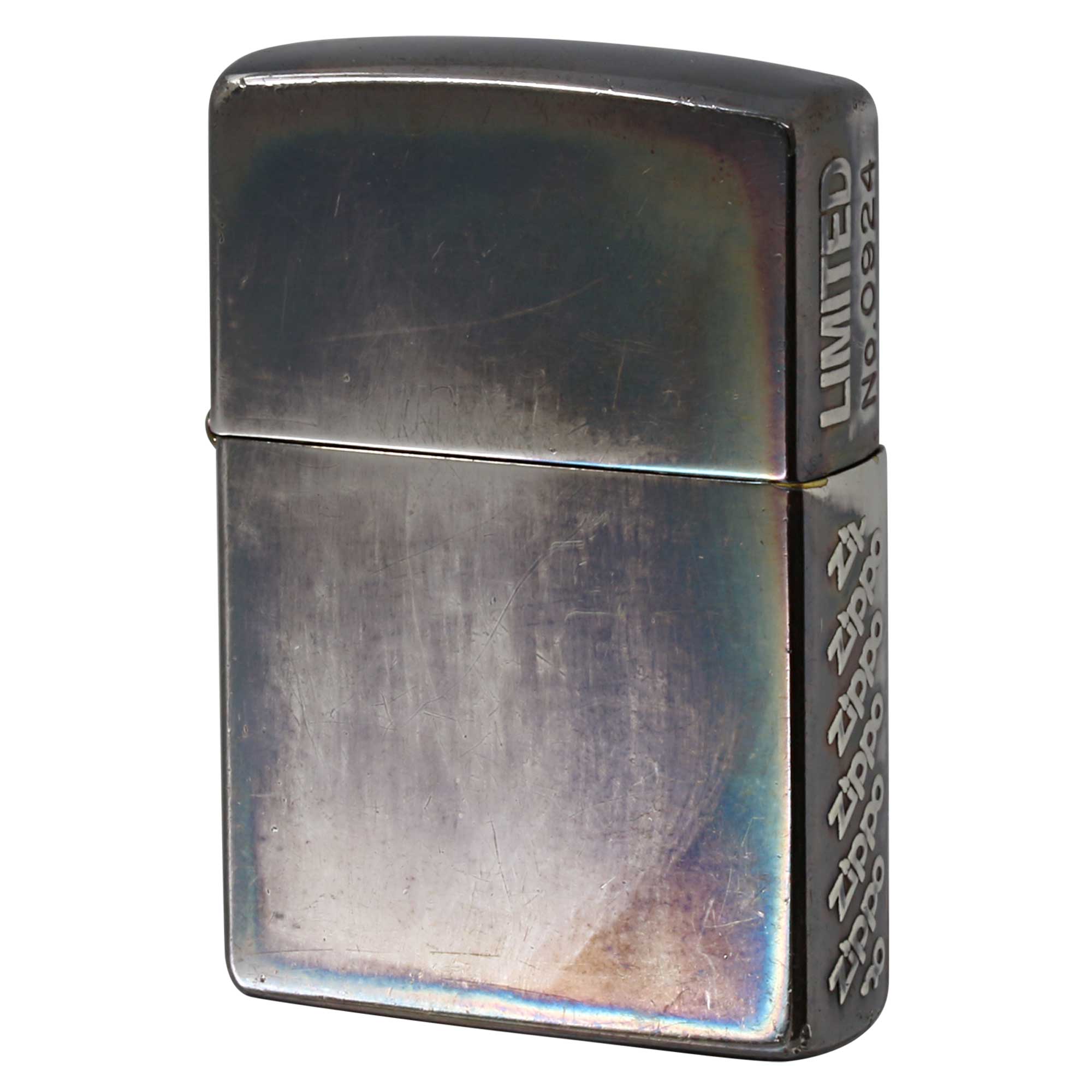 絶版/ヴィンテージ Zippo ジッポー 中古 1999年製造 LIMITED サイド ZIPPOロゴ シリアルNo.0924  [C]使用感あり傷汚れあり