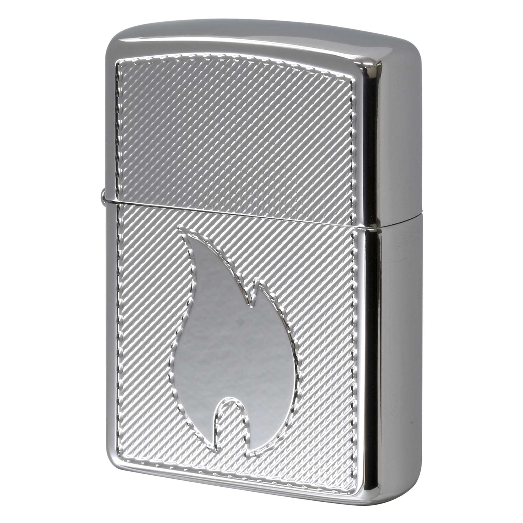 絶版/ヴィンテージ Zippo ジッポー 中古 2005年製造 アーマー アイコンフレイム メッシュ ARMOR LOGO Flame Mesh  [N]未使用・新品