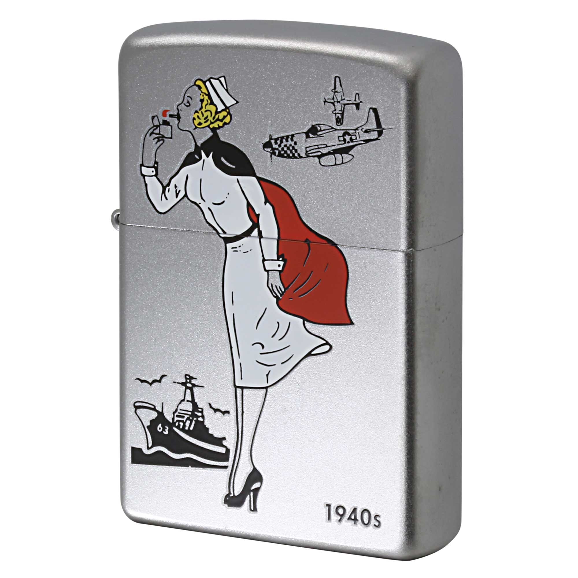 絶版/ヴィンテージ Zippo ジッポー 中古 2008年製造 Windy Girl 1940s 24386  [N]未使用・新品