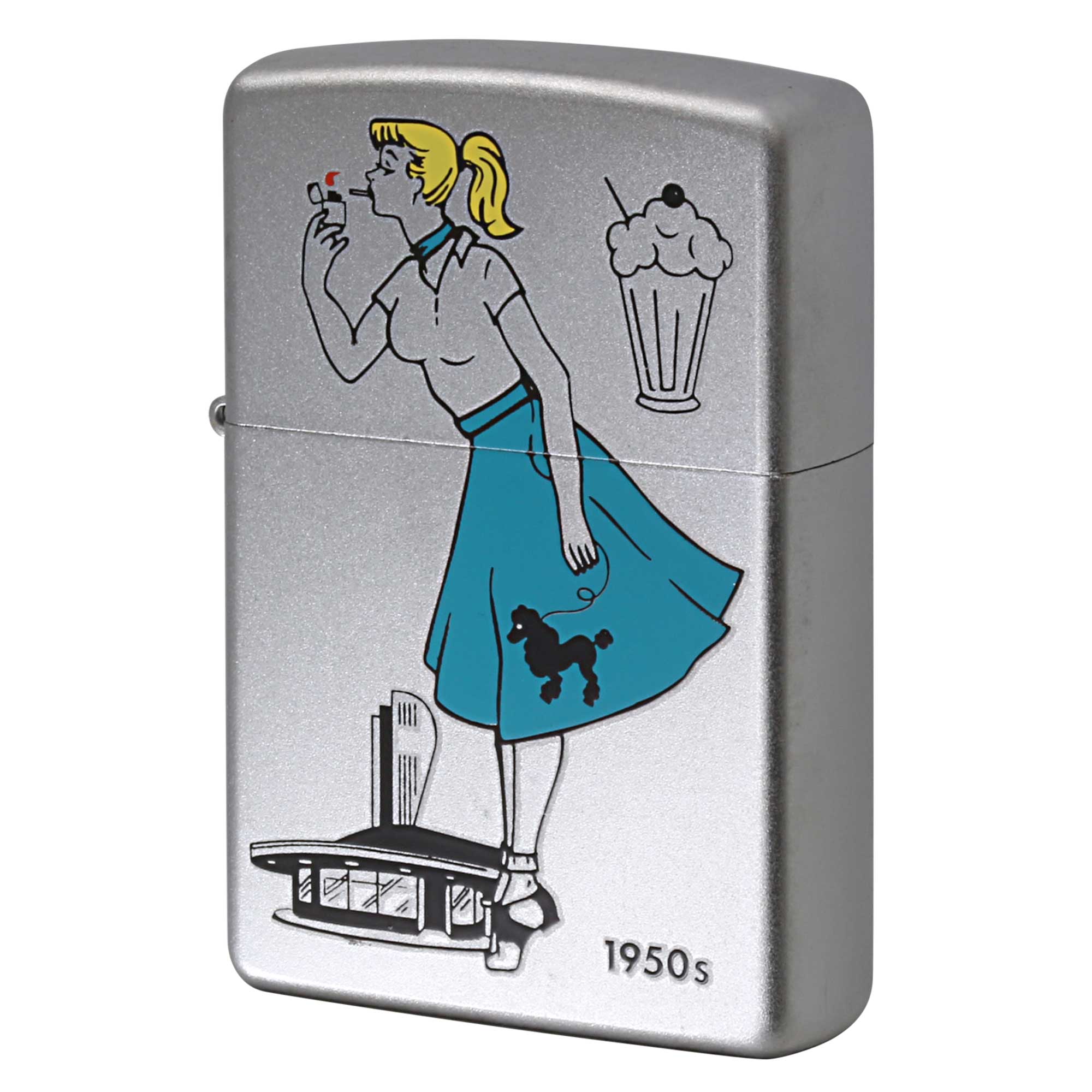 絶版/ヴィンテージ Zippo ジッポー 中古 2008年製造 Windy Girl 1950s 24387  [N]未使用・新品