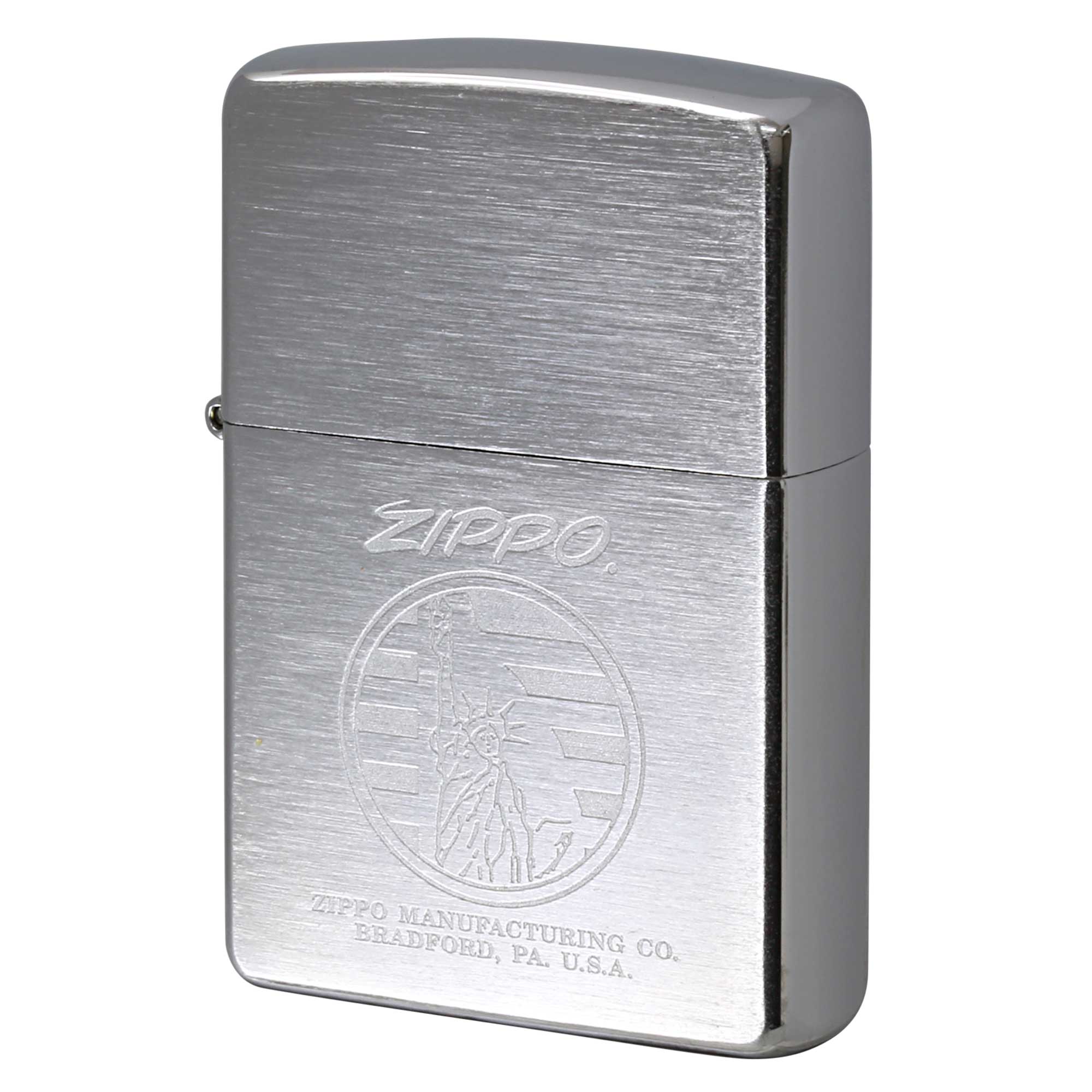 絶版/ヴィンテージ Zippo ジッポー 中古 2004年製造 ZIPPO LOGO ジッポロゴ 自由の女神像  [N]未使用・新品