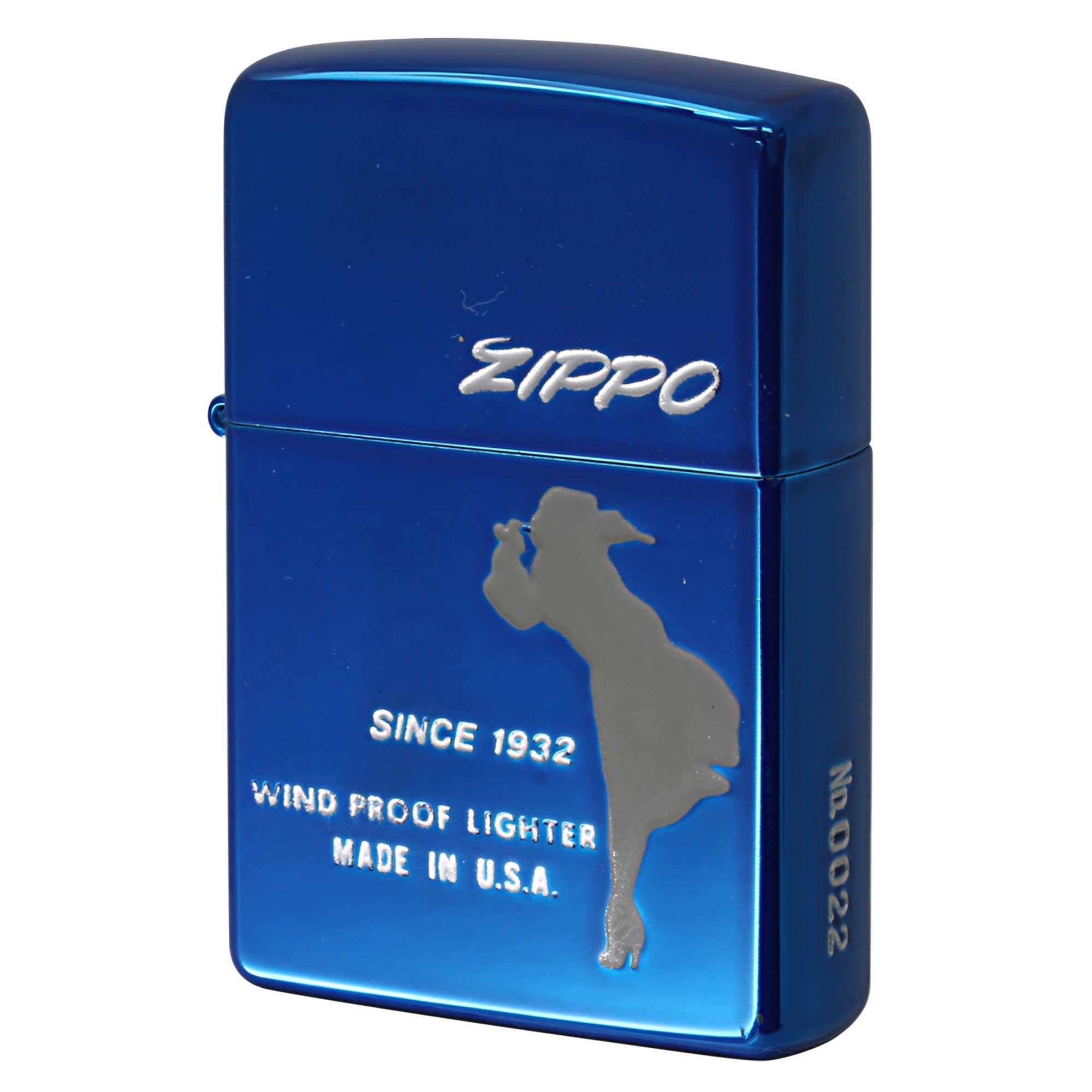 絶版/ヴィンテージ Zippo ジッポー 中古 2003年製造 Windy Girl BL No.0022  [N]未使用・新品
