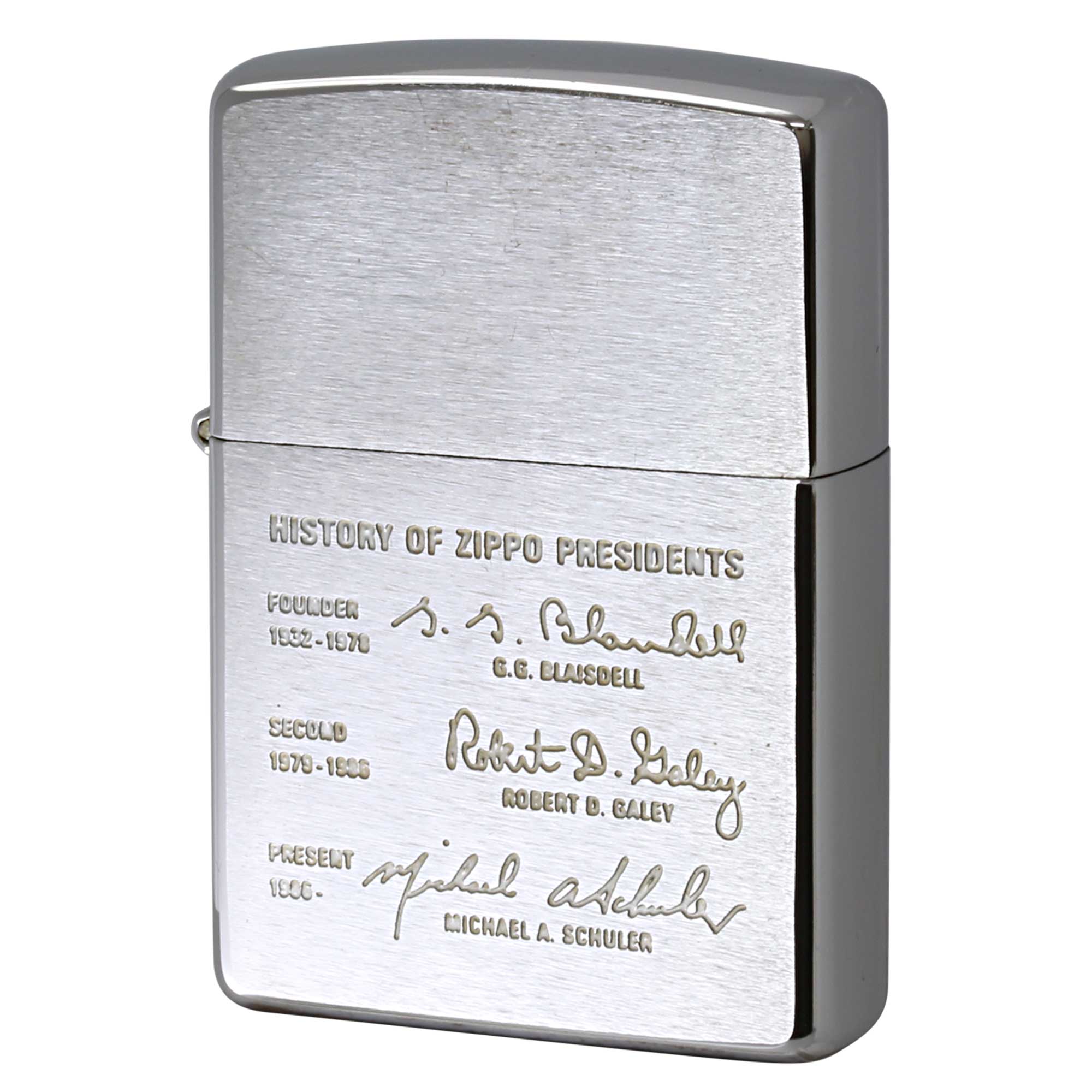 絶版/ヴィンテージ Zippo ジッポー 中古 1997年製造 歴代社長サイン HISTORY OF ZIPPO PRESIDENTS  [S]ほぼ新品同様