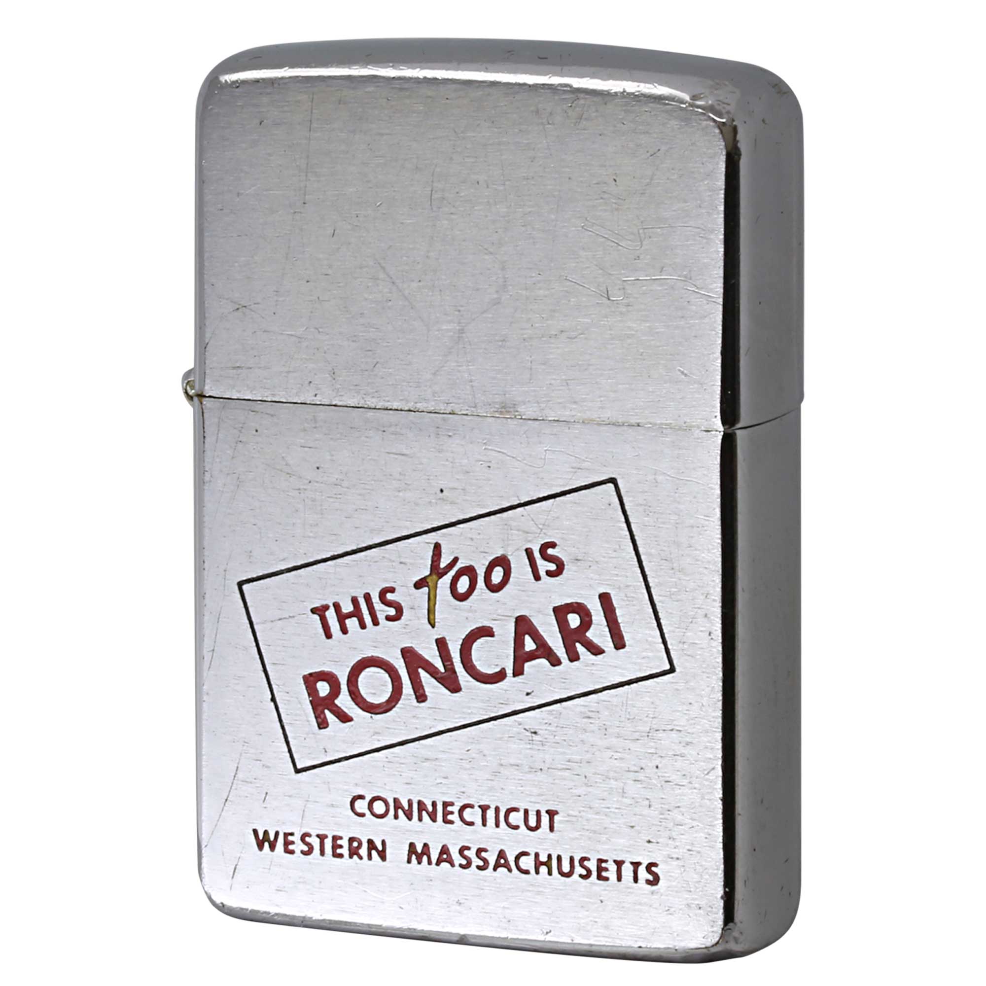 絶版/ヴィンテージ Zippo ジッポー 中古 1963年製造 This too is RONCARI  [B]使用感ありやや傷汚れあり