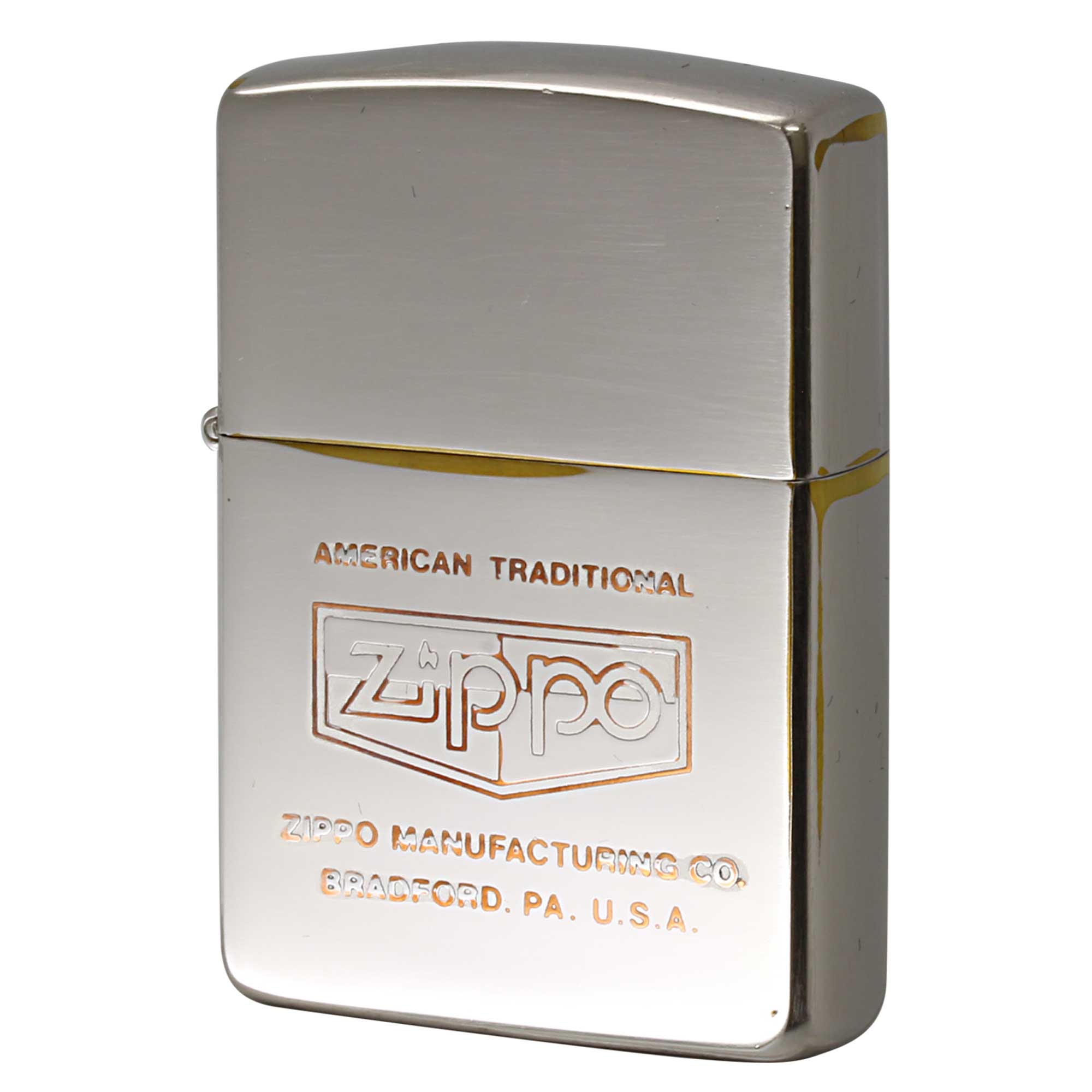 絶版/ヴィンテージ Zippo ジッポー 中古 1991年製造 AMERICAN TRADITIONAL ZIPPO LOGO  [B]使用感ありやや傷汚れあり