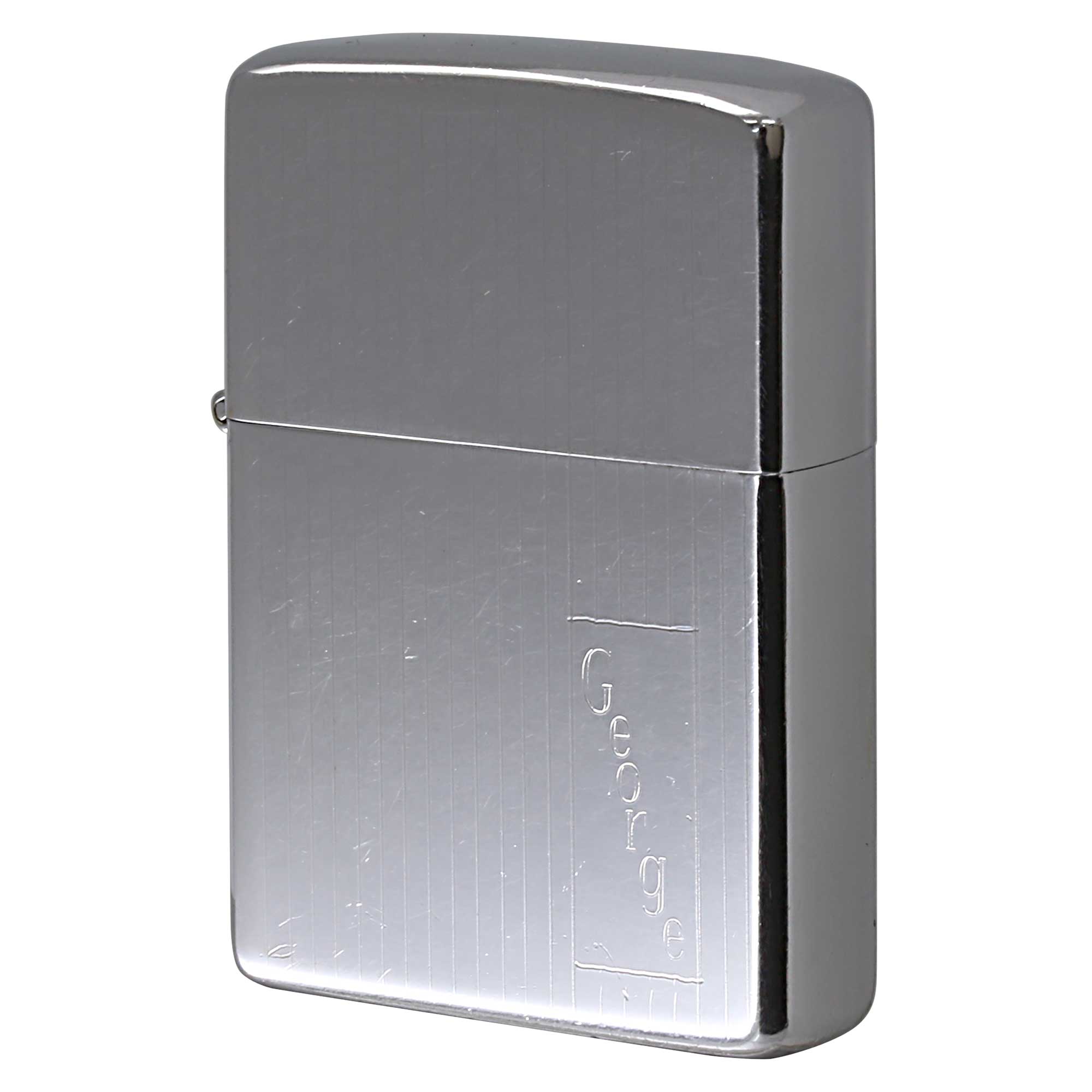 絶版/ヴィンテージ Zippo ジッポー 中古 1981年製造 ハイポリッシュクローム エンジンタン No.350  [B]使用感ありやや傷汚れあり