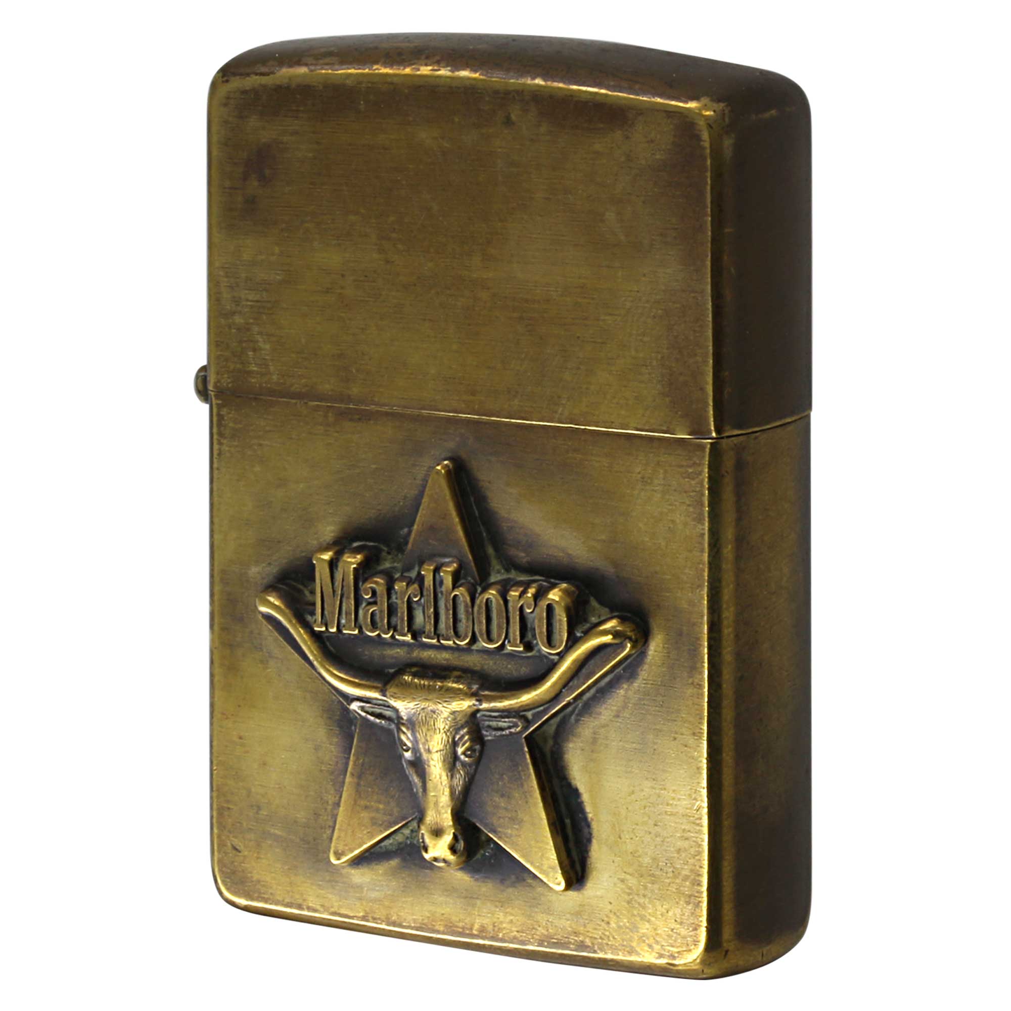 絶版/ヴィンテージ Zippo ジッポー 中古 1993年製造 Mariboro マルボロ タバコ ロングホーン メタル  [C]使用感あり傷汚れあり
