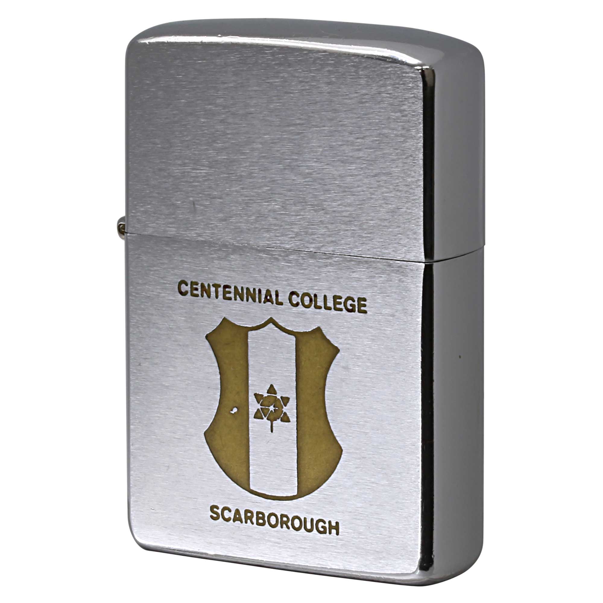絶版/ヴィンテージ Zippo ジッポー 中古 1970年代製造 Centennial College センテニアル大学  [C]使用感あり傷汚れあり