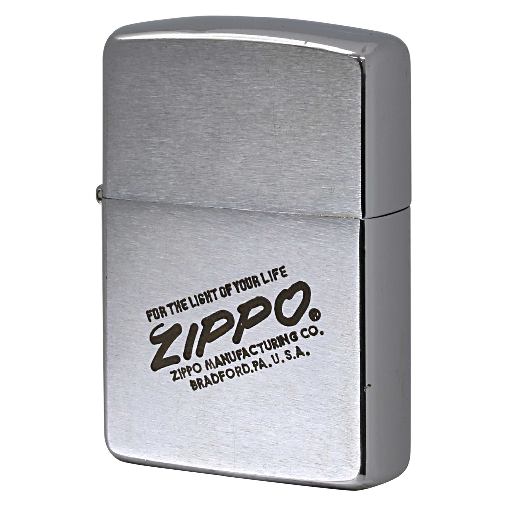 絶版/ヴィンテージ Zippo ジッポー 中古 1989年製造 ZIPPO LOGO FOR THE LIGHT OF YOUR LIFE  [A]使用感少なく状態が良い