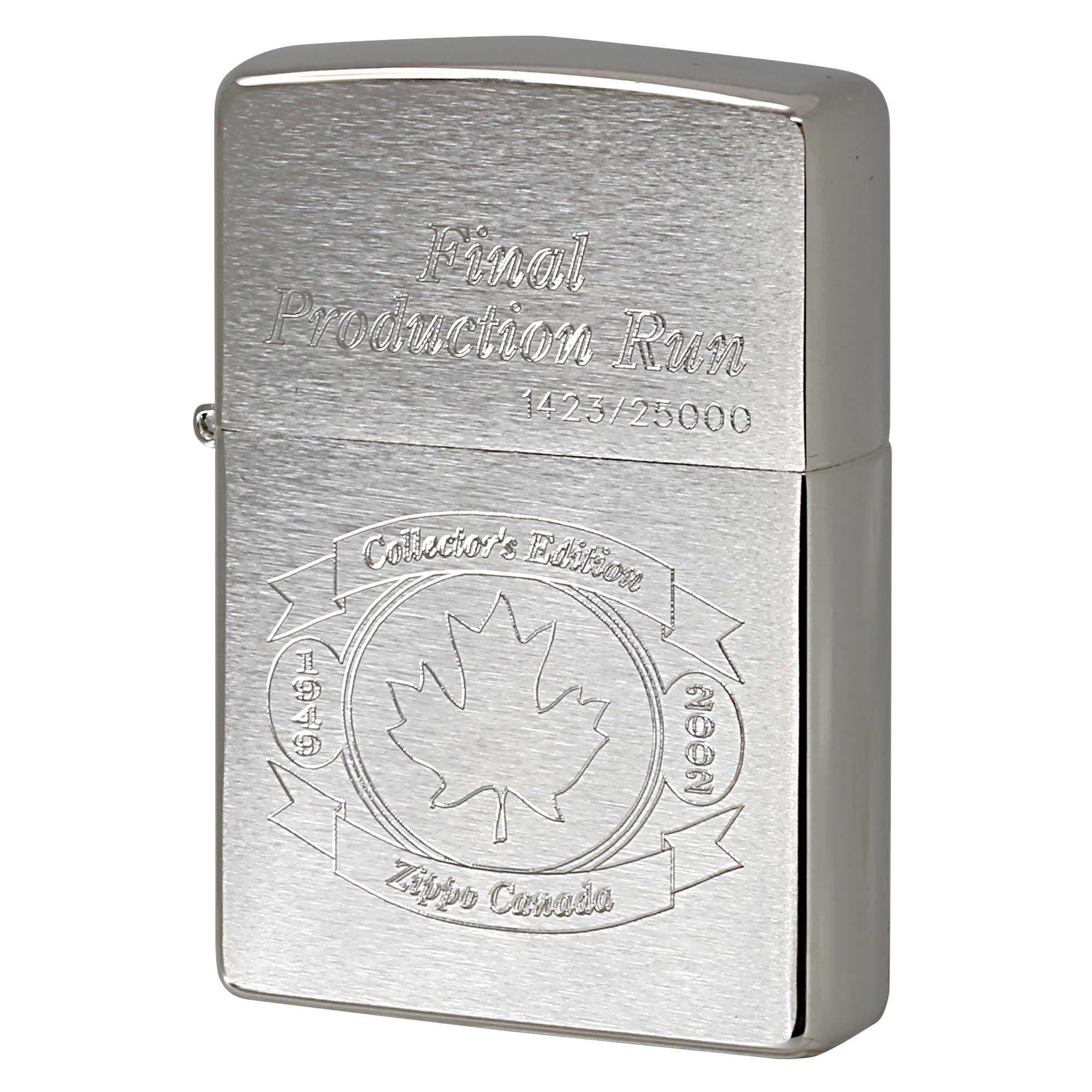 絶版/ヴィンテージ Zippo ジッポー 中古 2002年製造 限定25,000個 Collectors Edition Canada Niagara falls Final Ran 20309 No.1423  [S]ほぼ新品同様