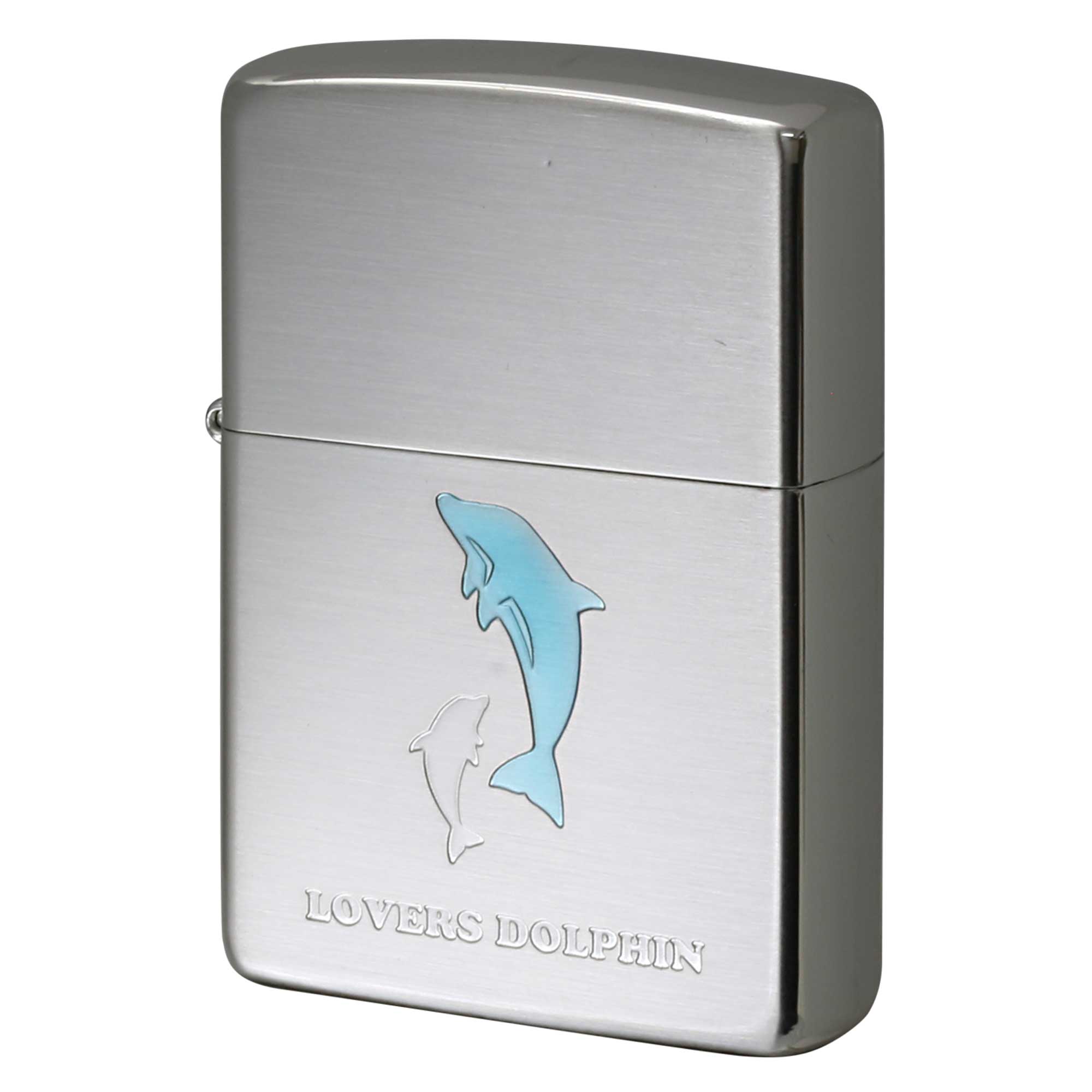絶版/ヴィンテージ Zippo ジッポー 中古 2019年製造 ラバーズドルフィン ブルー LOVERS DOLPHIN 63400298  [S]ほぼ新品同様