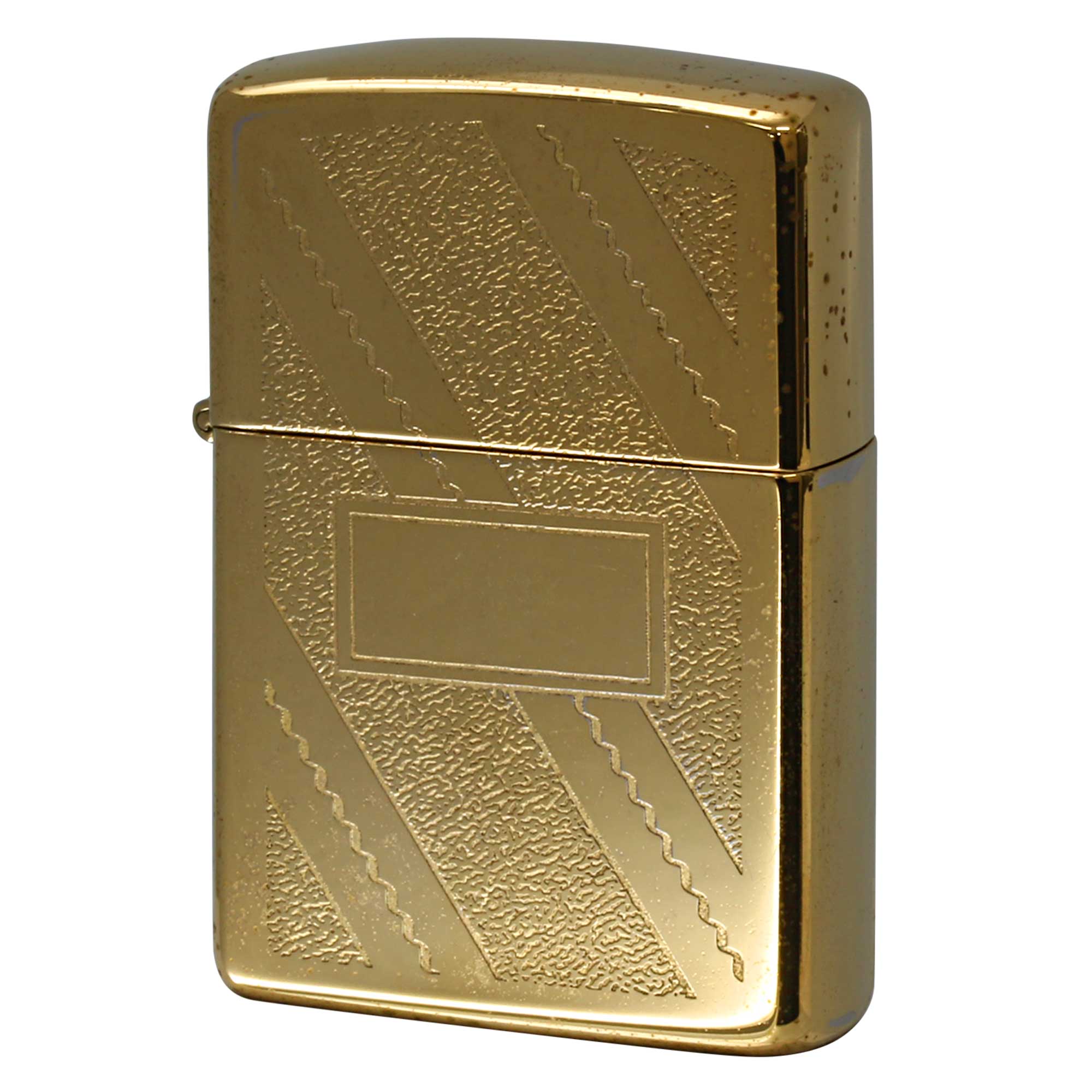 絶版/ヴィンテージ Zippo ジッポー 中古 1993年製造 #34 Diagonal Swirl Regular Golden Elegance ゴールデンエレガンス  [B]使用感ありやや傷汚れあり