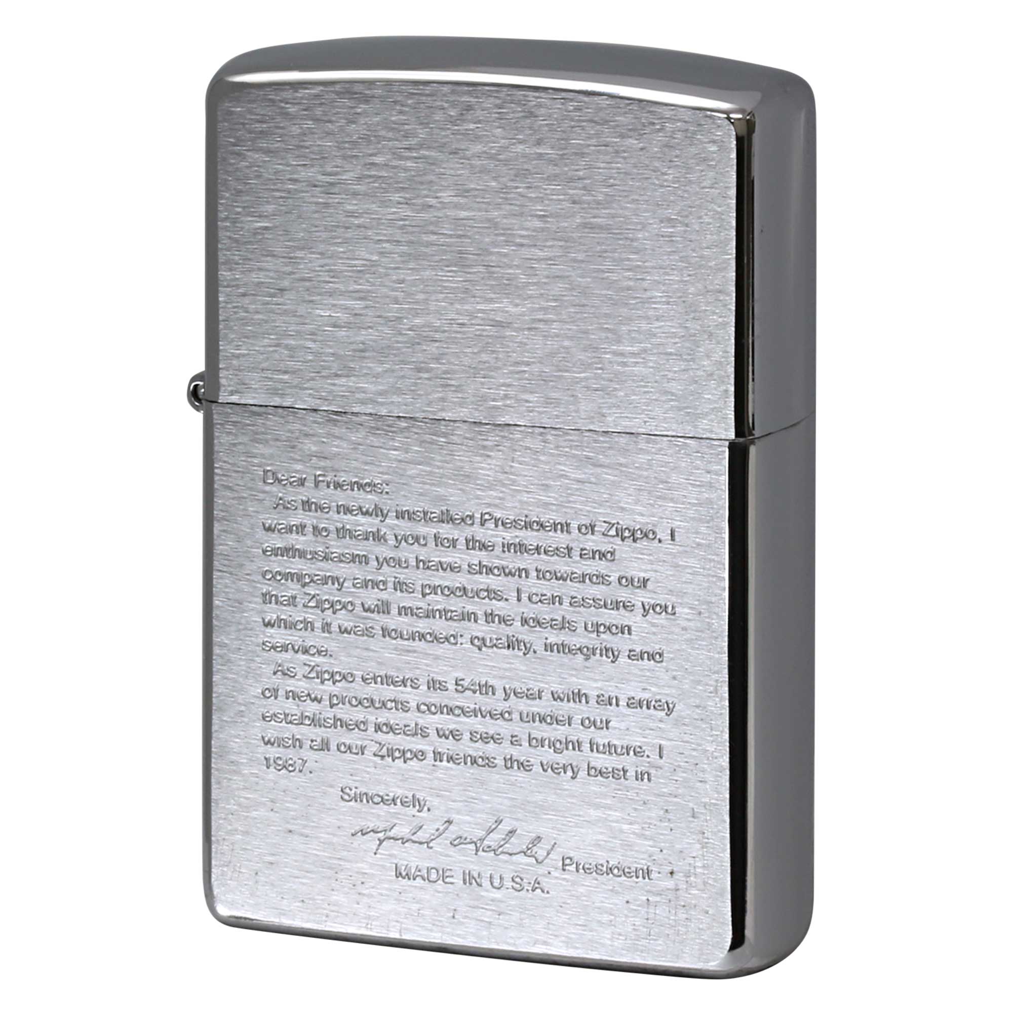 絶版/ヴィンテージ Zippo ジッポー 中古 1999年製造 ZIPPO社3代目社長 MICHAEL.A.SCHULER メッセージ  [S]ほぼ新品同様