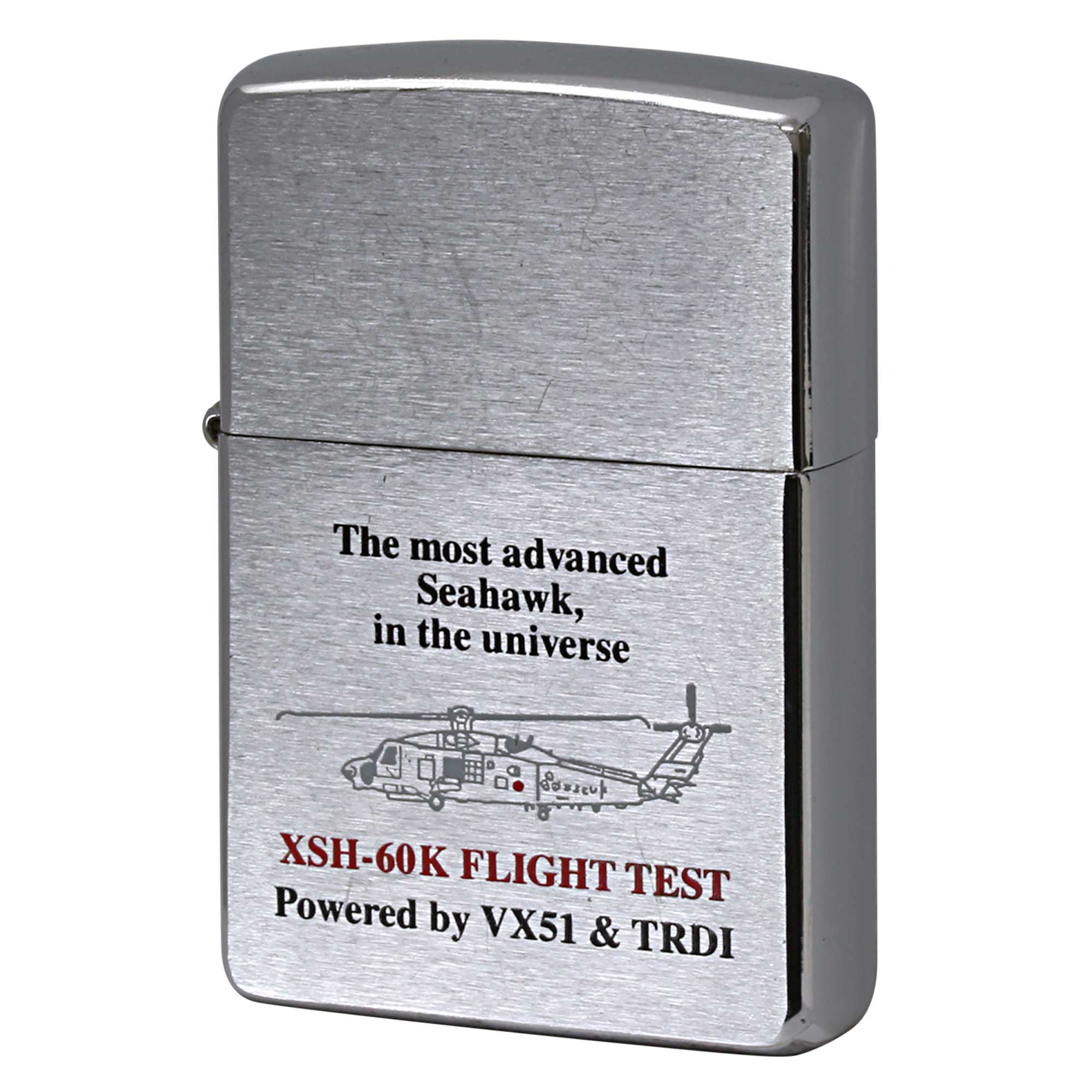 絶版/ヴィンテージ Zippo ジッポー 中古 2002年製造 XSH-60K 軍用ヘリ シーホーク ブラッシュドクローム  [B]使用感ありやや傷汚れあり