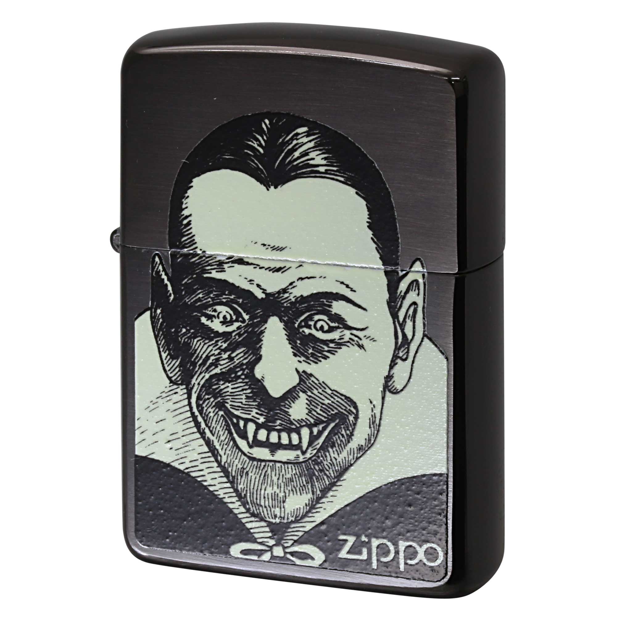 絶版/ヴィンテージ Zippo ジッポー 中古 1994年製造 蓄光 ドラキュラ BN  [S]ほぼ新品同様