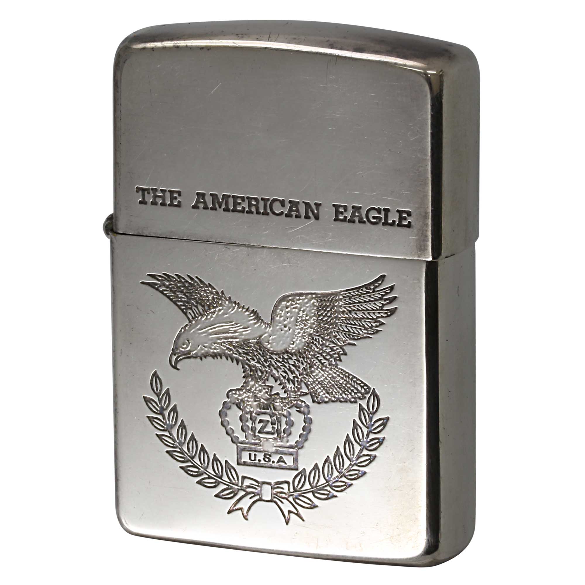 絶版/ヴィンテージ Zippo ジッポー 中古 1989年製造 THE AMERICAN EAGLE アメリカンイーグル  [C]使用感あり傷汚れあり