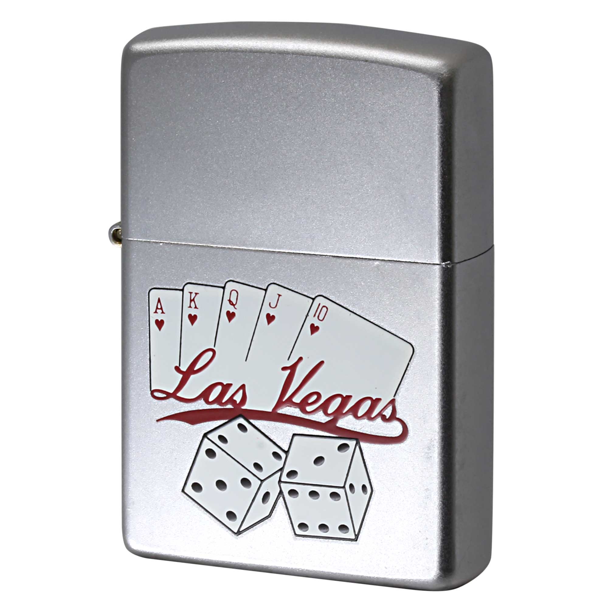 絶版/ヴィンテージ Zippo ジッポー 中古 2000年製造 Las Vegas ラスベガス ポーカー ロイヤルフラッシュ  [S]ほぼ新品同様