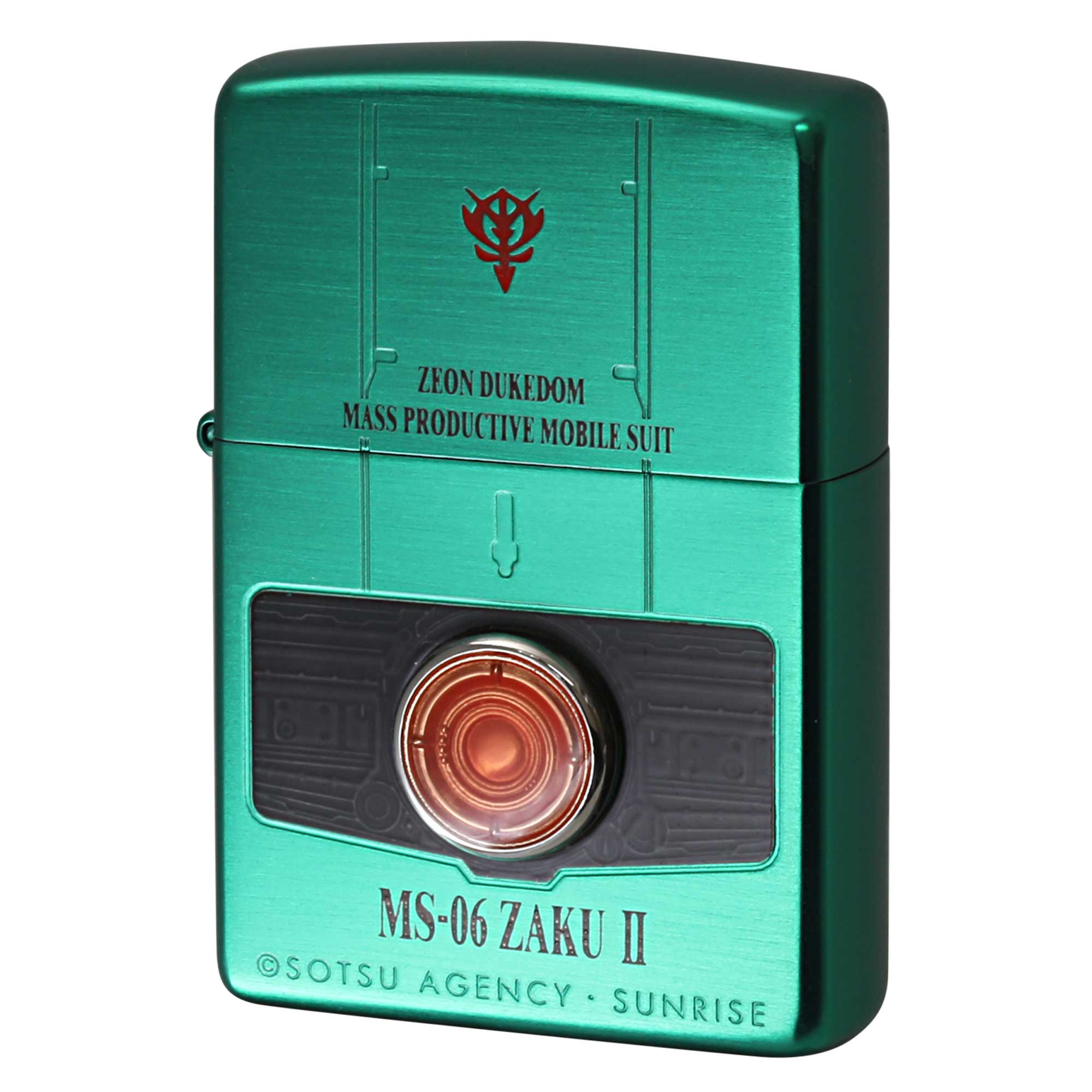絶版/ヴィンテージ Zippo ジッポー 中古 2001年製造 機動戦士ガンダム MS-06ザクII No.2 モノアイ ジオン軍  [N]未使用・新品