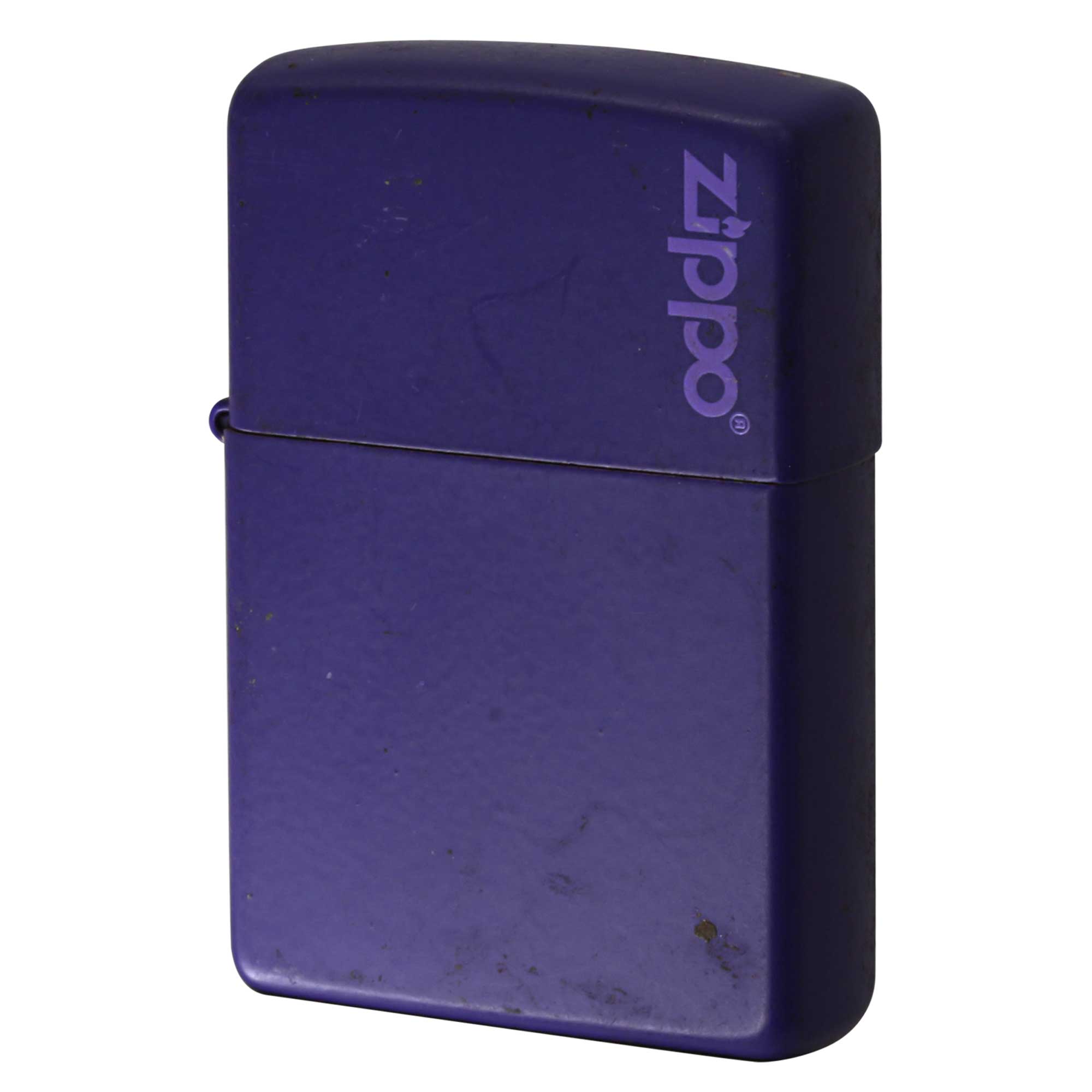 絶版/ヴィンテージ Zippo ジッポー 中古 2003年製造 パープル マット ジッポ ロゴ Purple Matte Zippo Logo 237ZL  [B]使用感ありやや傷汚れあり