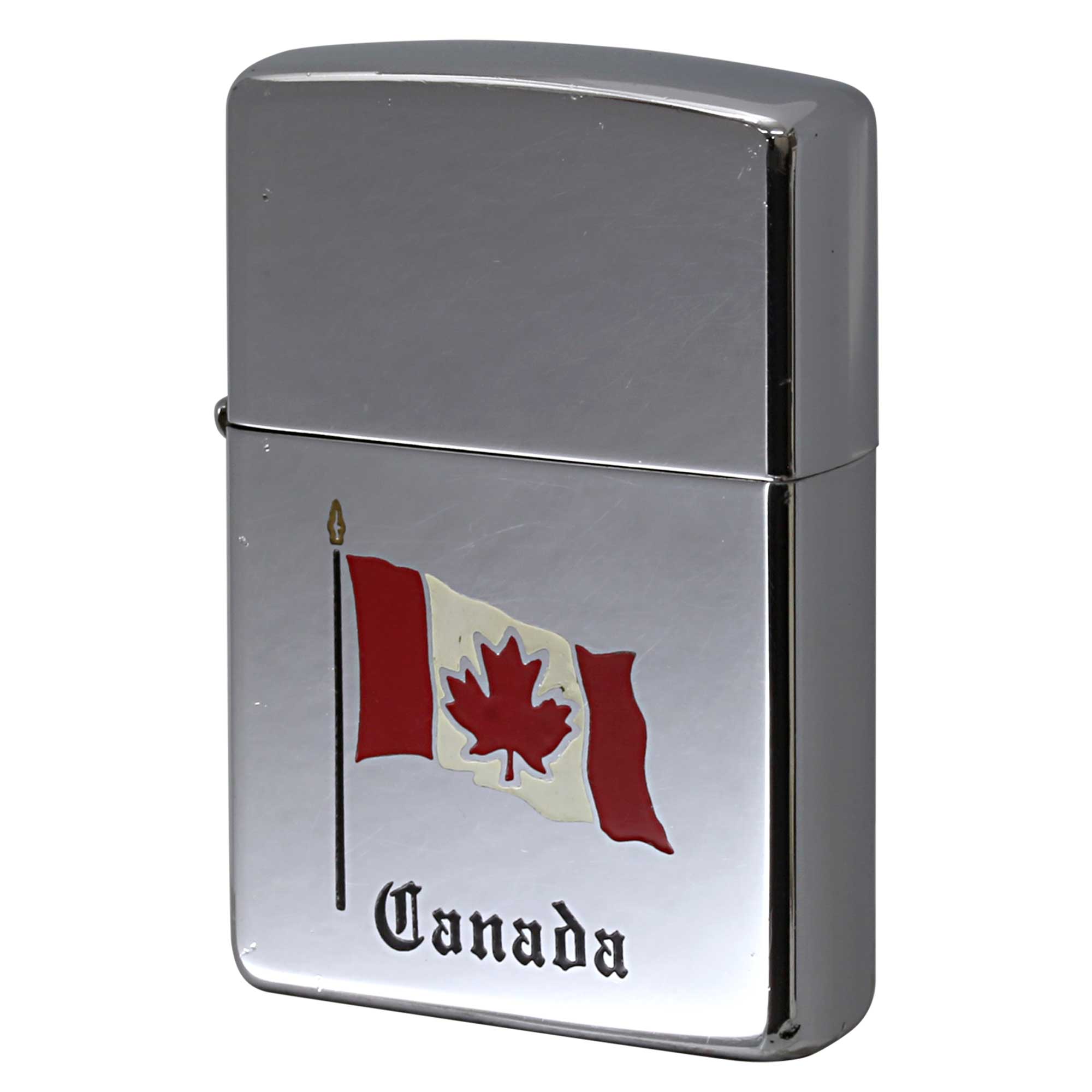 絶版/ヴィンテージ Zippo ジッポー 中古 1999年製造 カナダ製造 Canada カナダ国旗  [B]使用感ありやや傷汚れあり