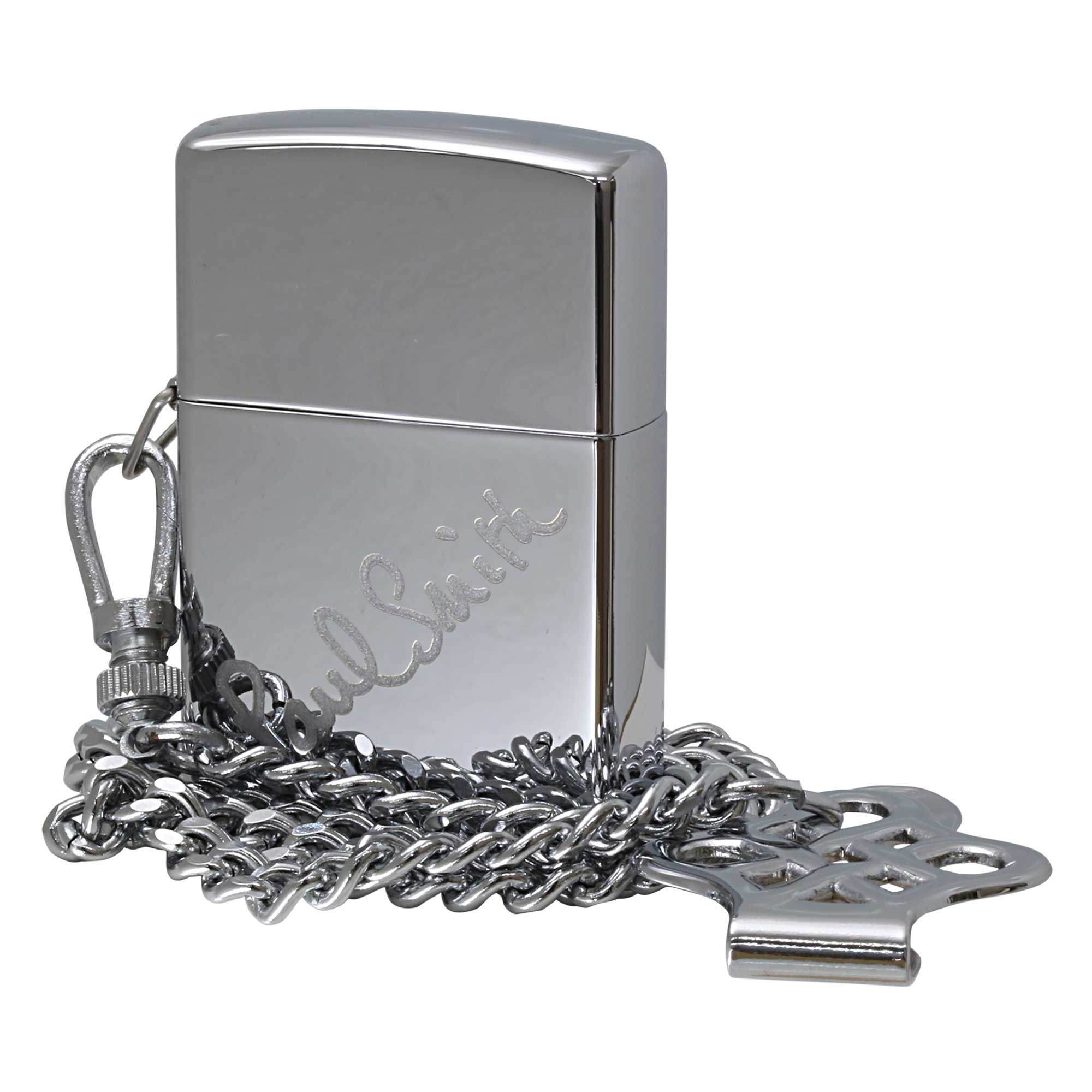絶版/ヴィンテージ Zippo ジッポー 中古 1998年製造 ZIPPO Paul Smith ポール・スミス チェーン＆クリップ付 #250 D缶  [S]ほぼ新品同様