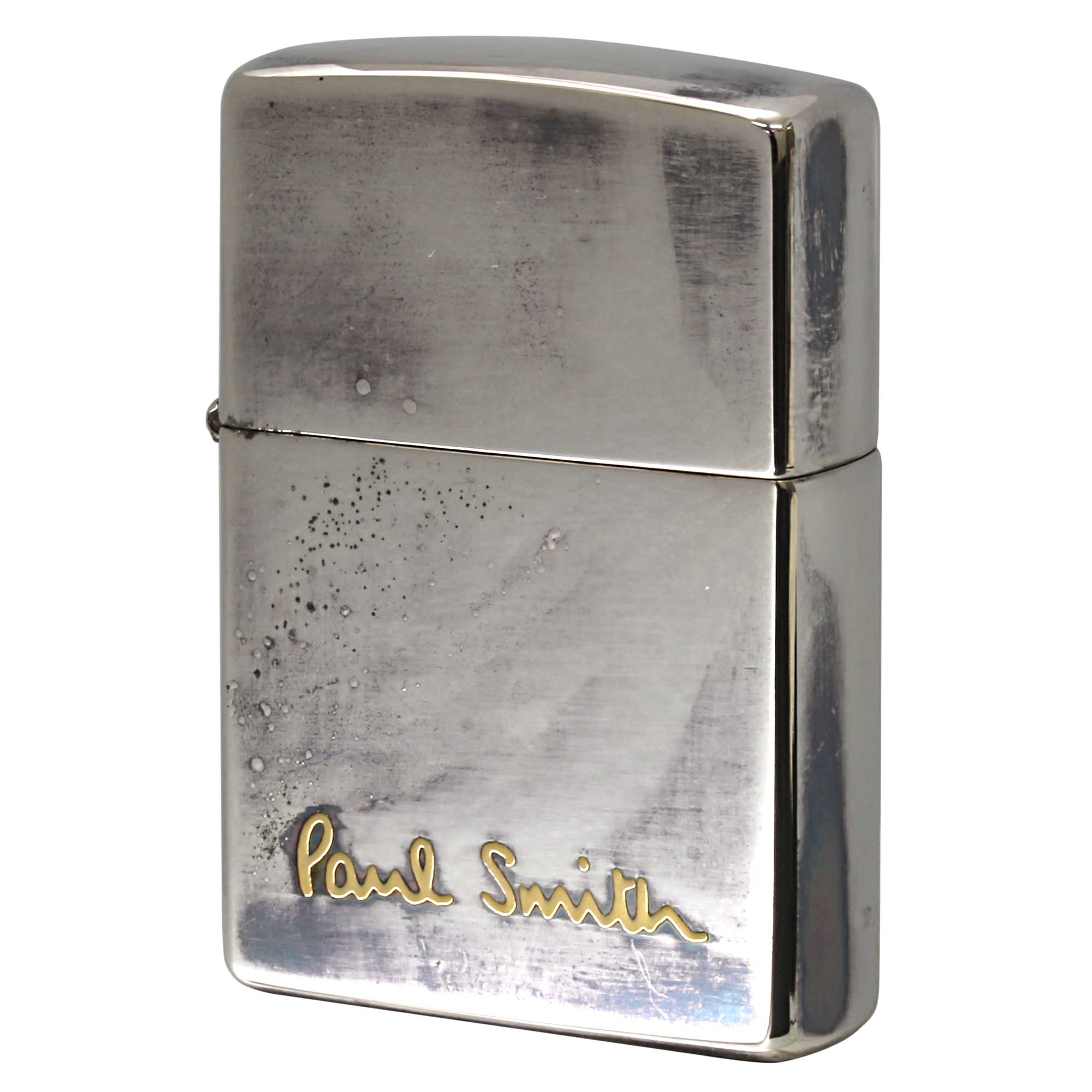 絶版/ヴィンテージ Zippo ジッポー 中古 1996年製造 ZIPPO Paul Smith ポール・スミス 試作品 ロゴ 腐食  [B]使用感ありやや傷汚れあり