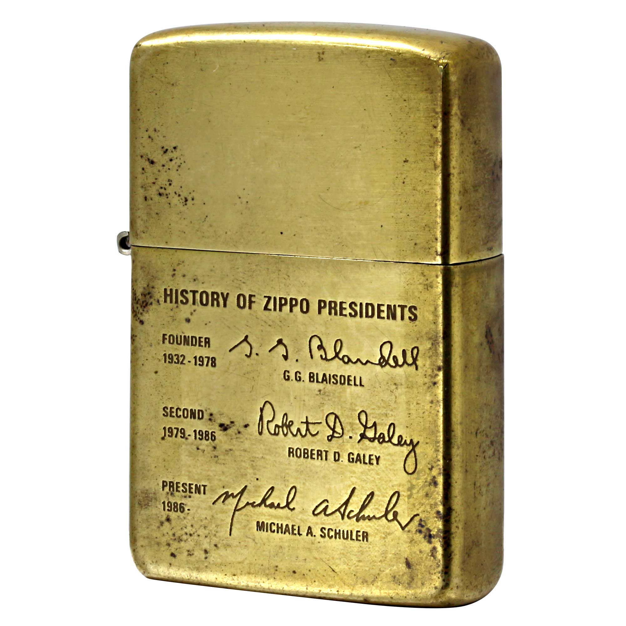 絶版/ヴィンテージ Zippo ジッポー 中古 1987年製造 HISTORY OF ZIPPO PRESIDENTS 1932-1987  [C]使用感あり傷汚れあり