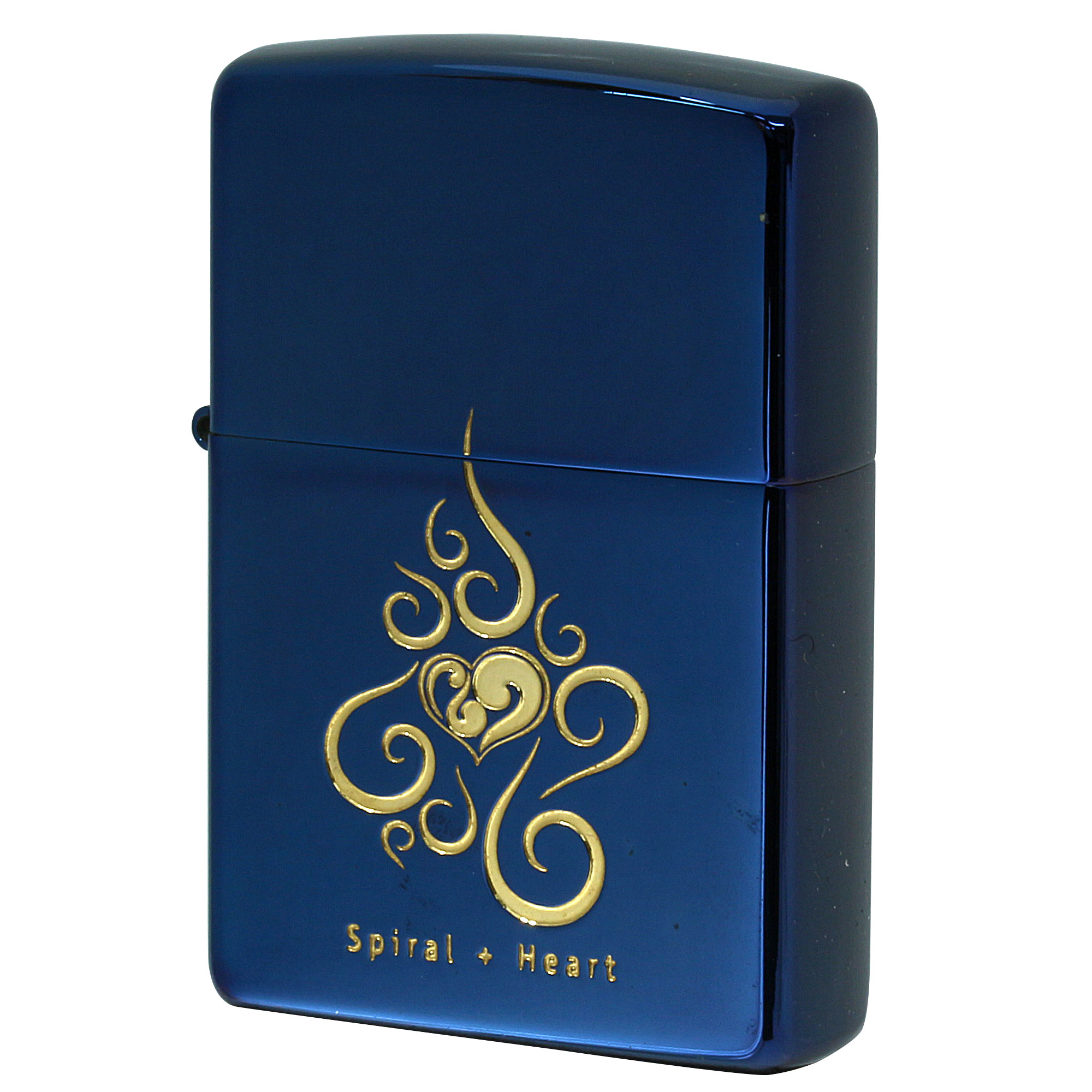 絶版/ヴィンテージ Zippo ジッポー 中古 2004年製造 Spiral Heart CHAOS スパイラルハート カオス BL  [A]使用感少なく状態が良い