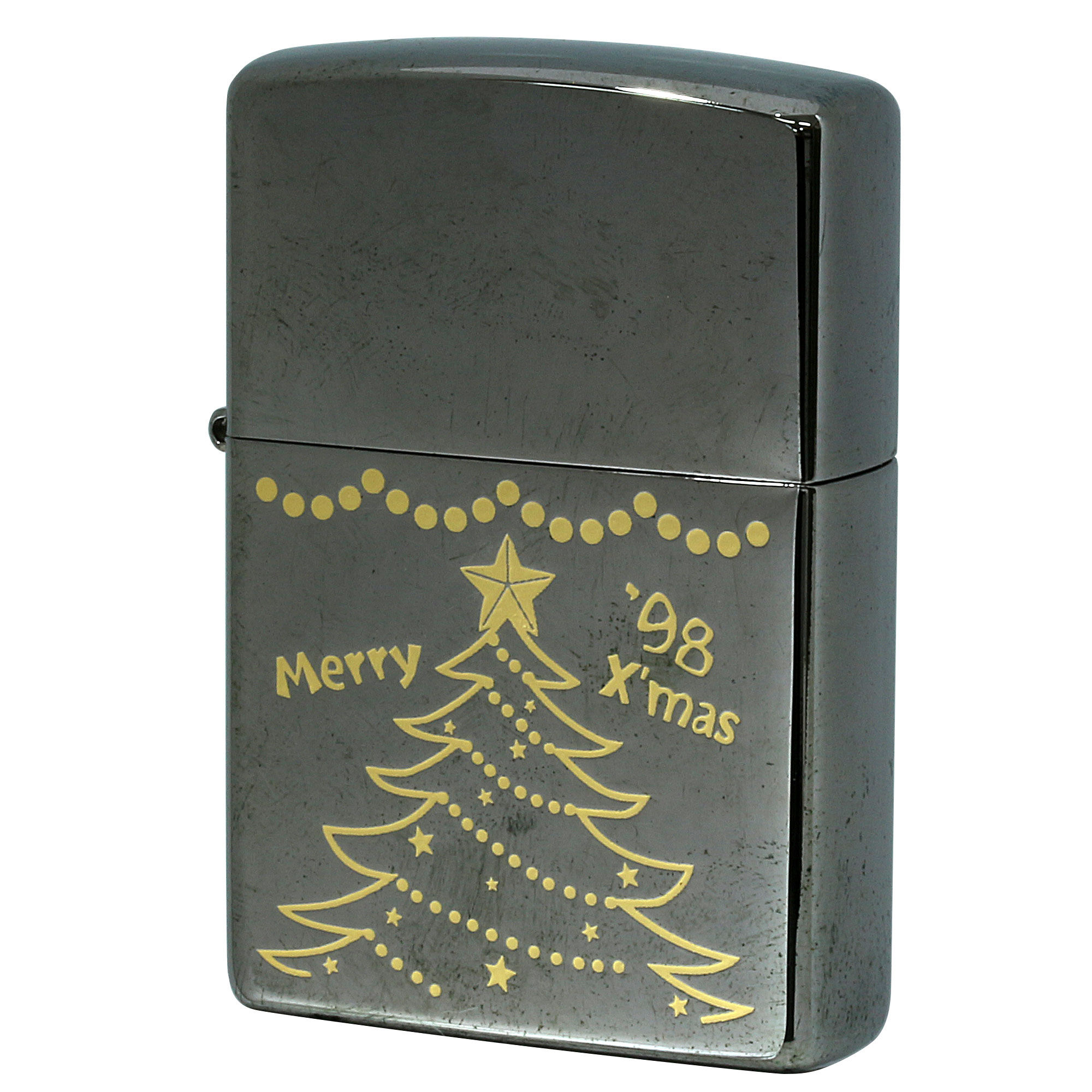絶版/ヴィンテージ Zippo ジッポー 中古 1998年製造 Merry Christmas 1998  [A]使用感少なく状態が良い
