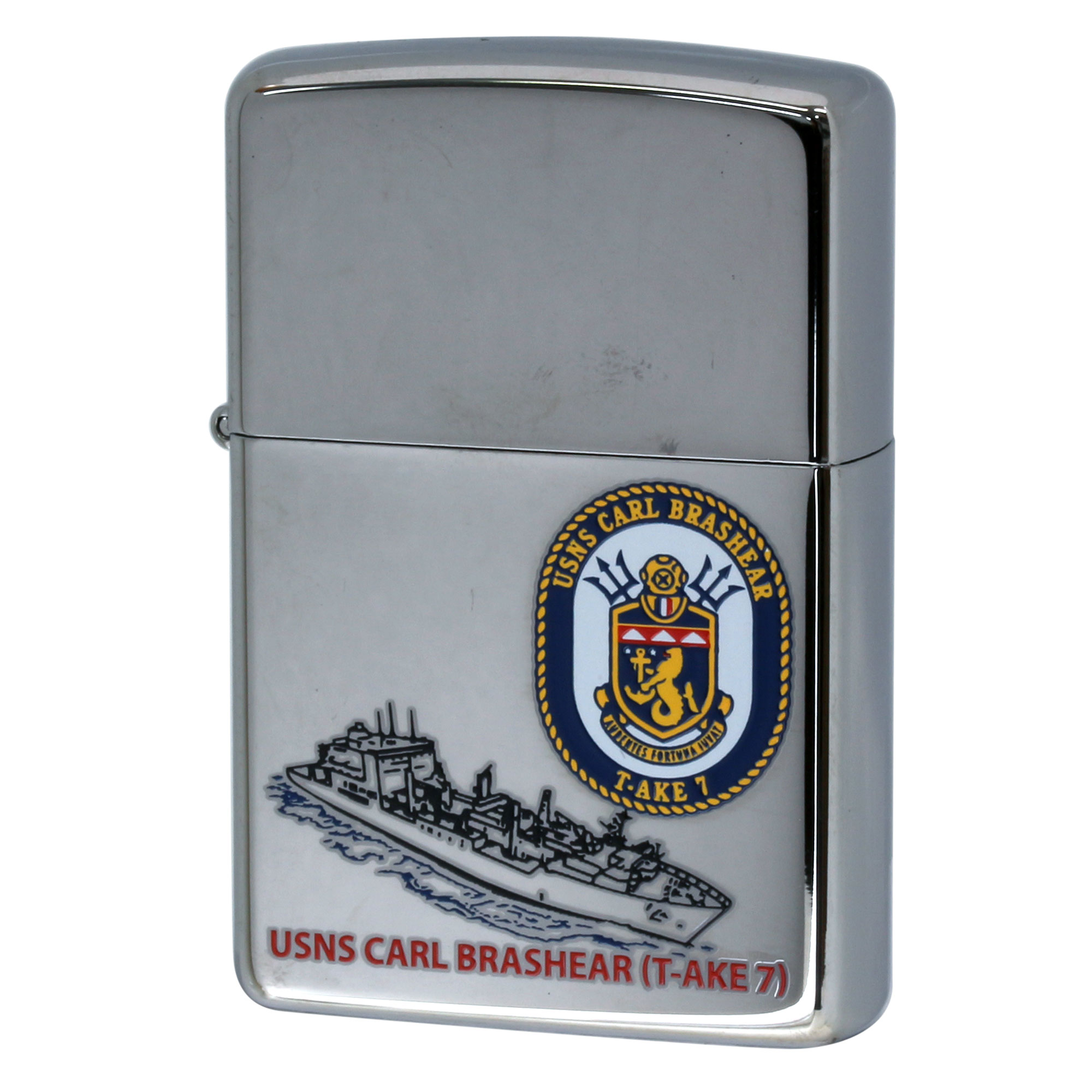 絶版/ヴィンテージ Zippo ジッポー 中古 2009年製造 USNS Carl Brashear T-AKE 7 アメリカ海軍 乾貨物船  [S]ほぼ新品同様