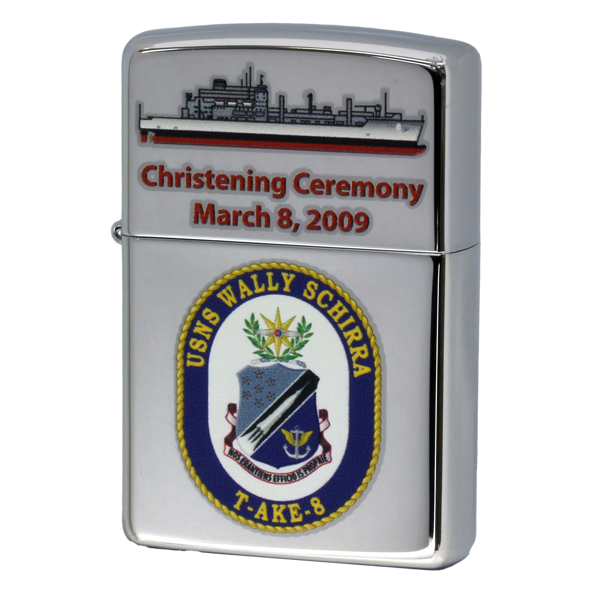 絶版/ヴィンテージ Zippo ジッポー 中古 2010年製造 USNS Wally Schirra T-AKE 8 アメリカ海軍 補給艦  [S]ほぼ新品同様
