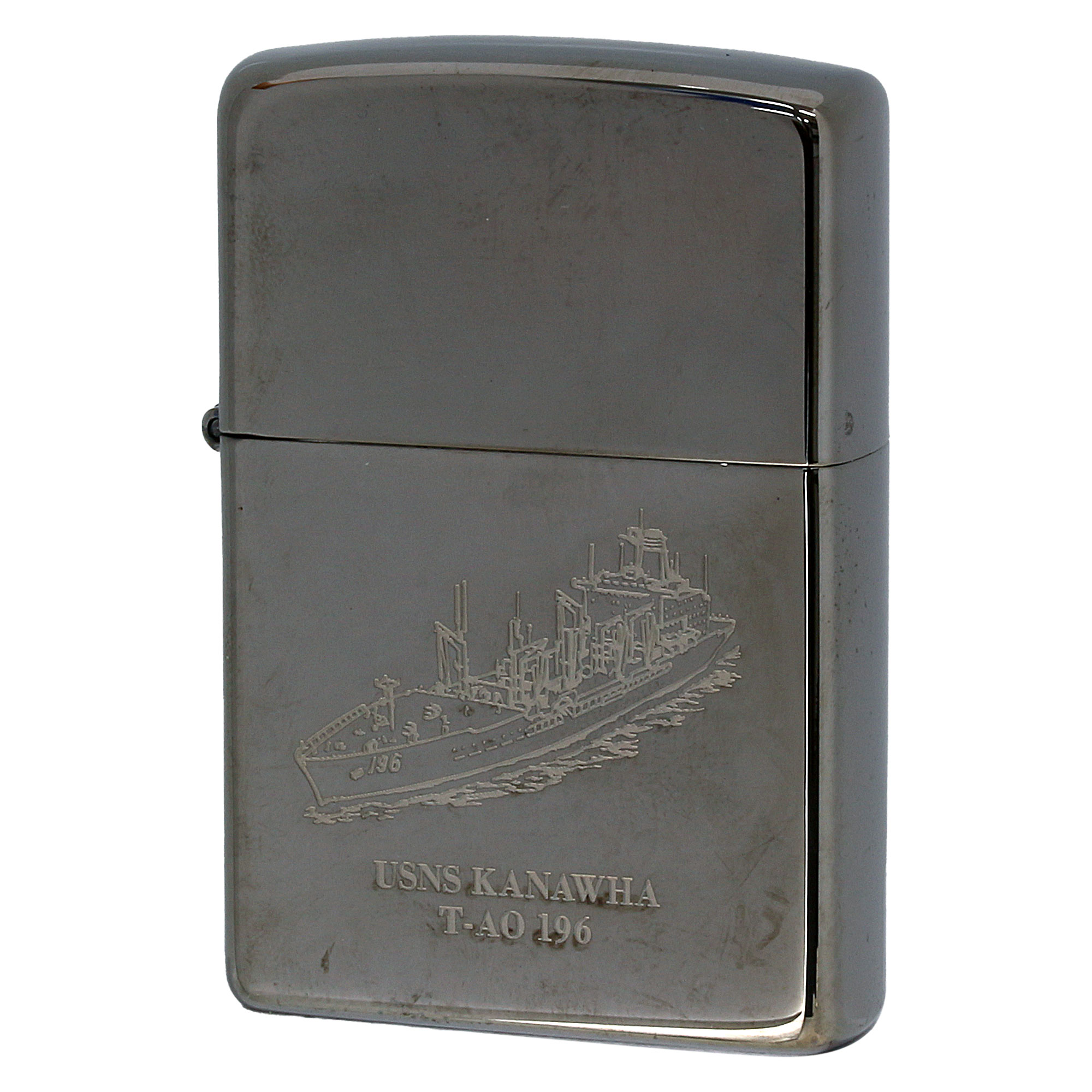 絶版/ヴィンテージ Zippo ジッポー 中古 2008年製造 USNS Kanawha T-AO-196 アメリカ海軍 艦隊補給給油船  [S]ほぼ新品同様