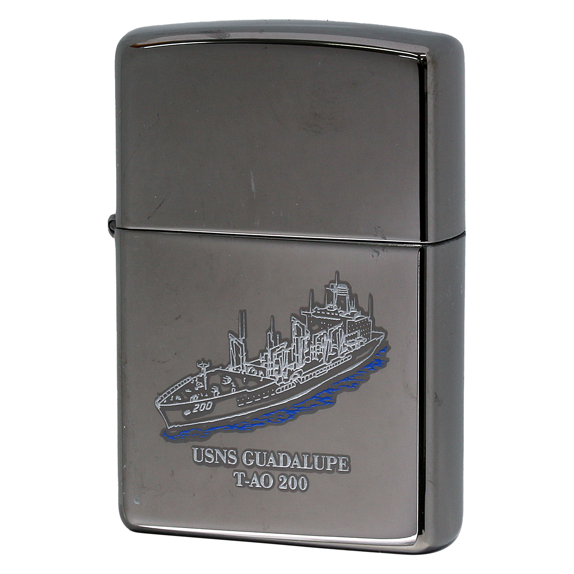 絶版/ヴィンテージ Zippo ジッポー 中古 2001年製造 USNS Guadalupe T-AO-200 アメリカ海軍 艦隊補給船  [S]ほぼ新品同様
