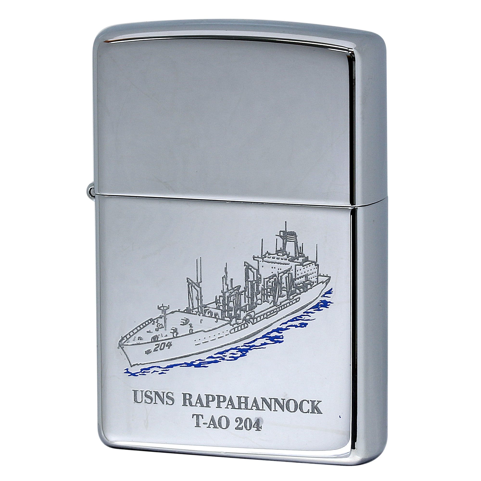 絶版/ヴィンテージ Zippo ジッポー 中古 2007年製造 USNS Rappahannock T-AO-204 アメリカ海軍 艦隊補給船  [S]ほぼ新品同様