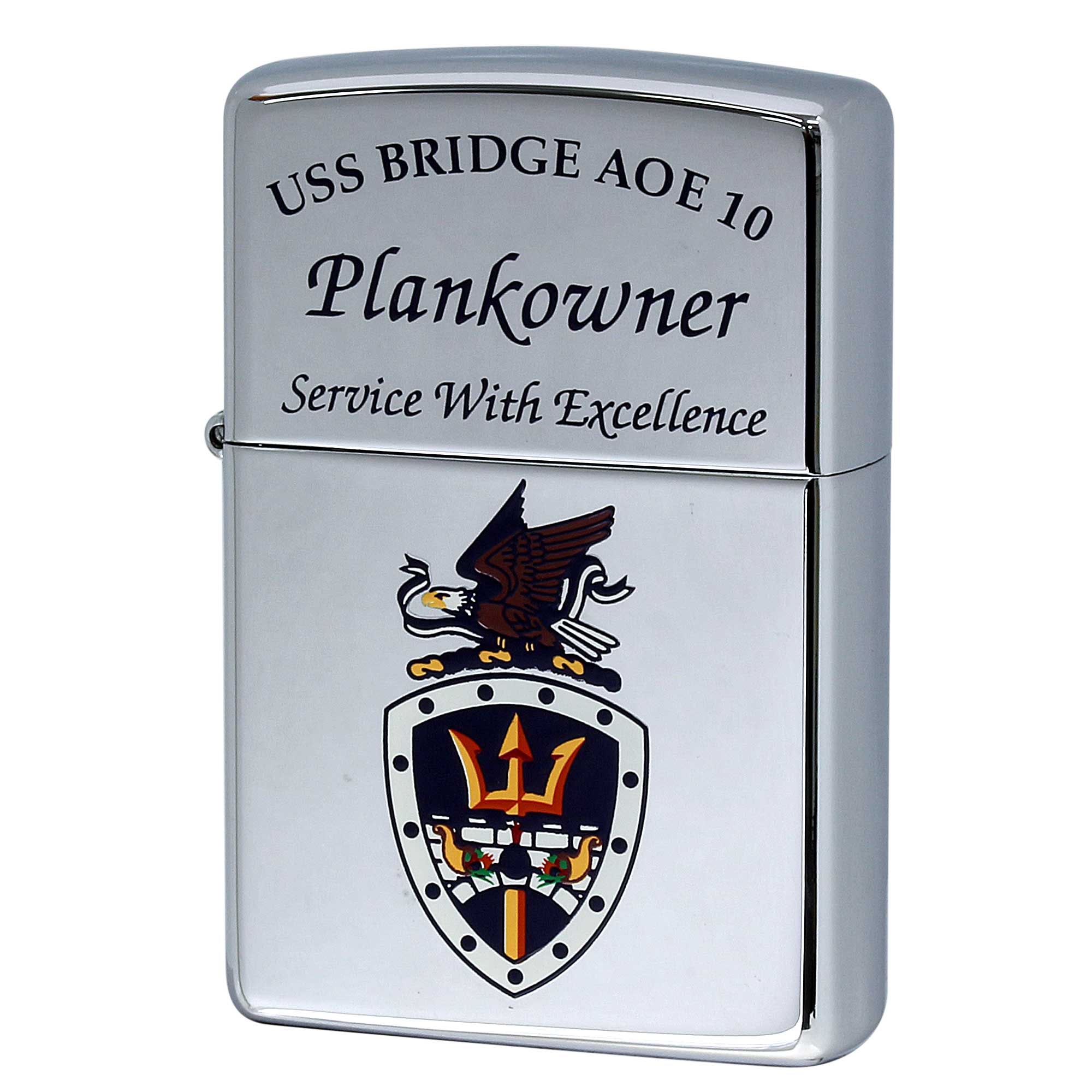絶版/ヴィンテージ Zippo ジッポー 中古 1998年製造 USS Bridge AOE-10 アメリカ海軍 高速戦闘支援艦  [S]ほぼ新品同様