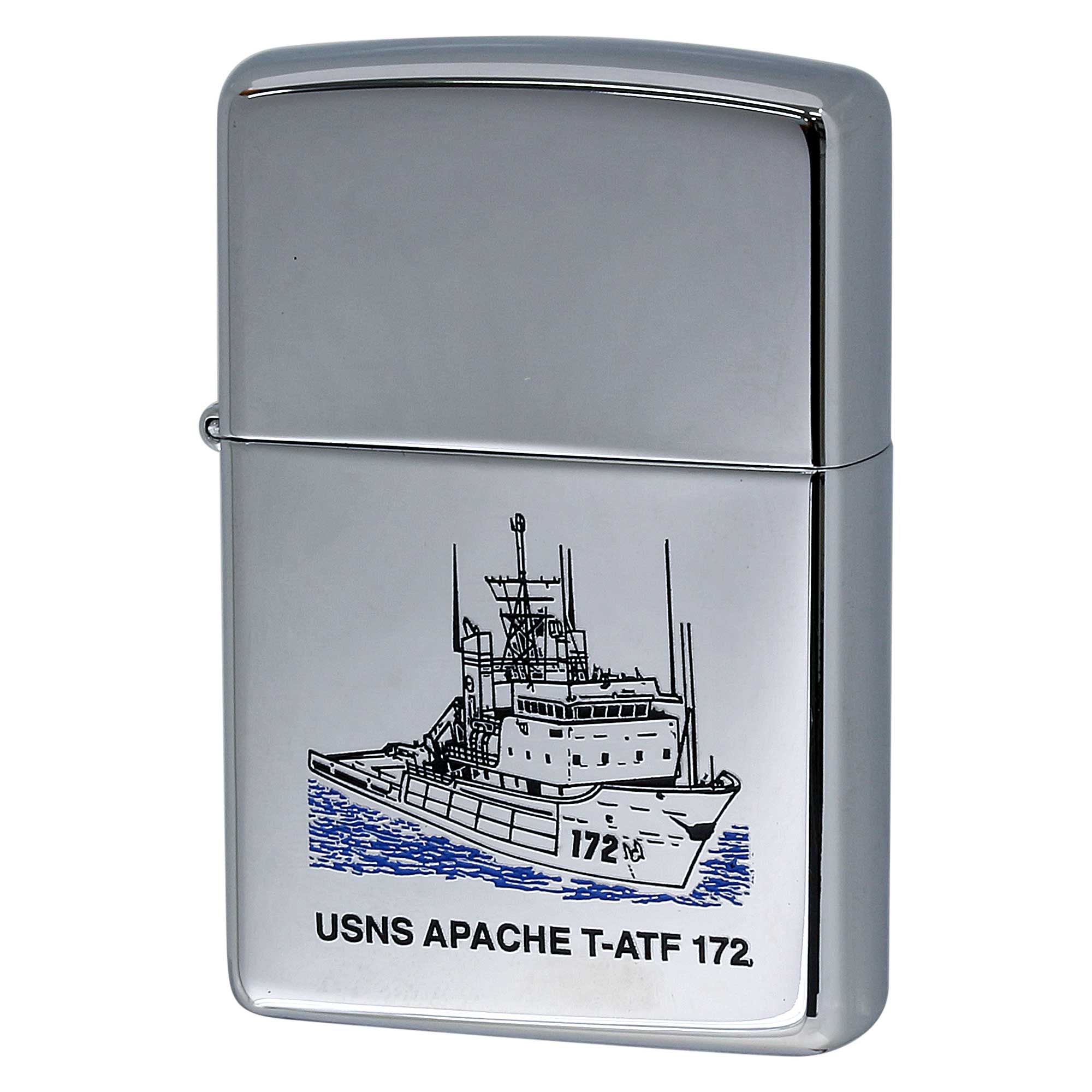 絶版/ヴィンテージ Zippo ジッポー 中古 2006年製造 USNS Apache T-ATF-172 アメリカ海軍 艦隊外洋タグボート  [S]ほぼ新品同様