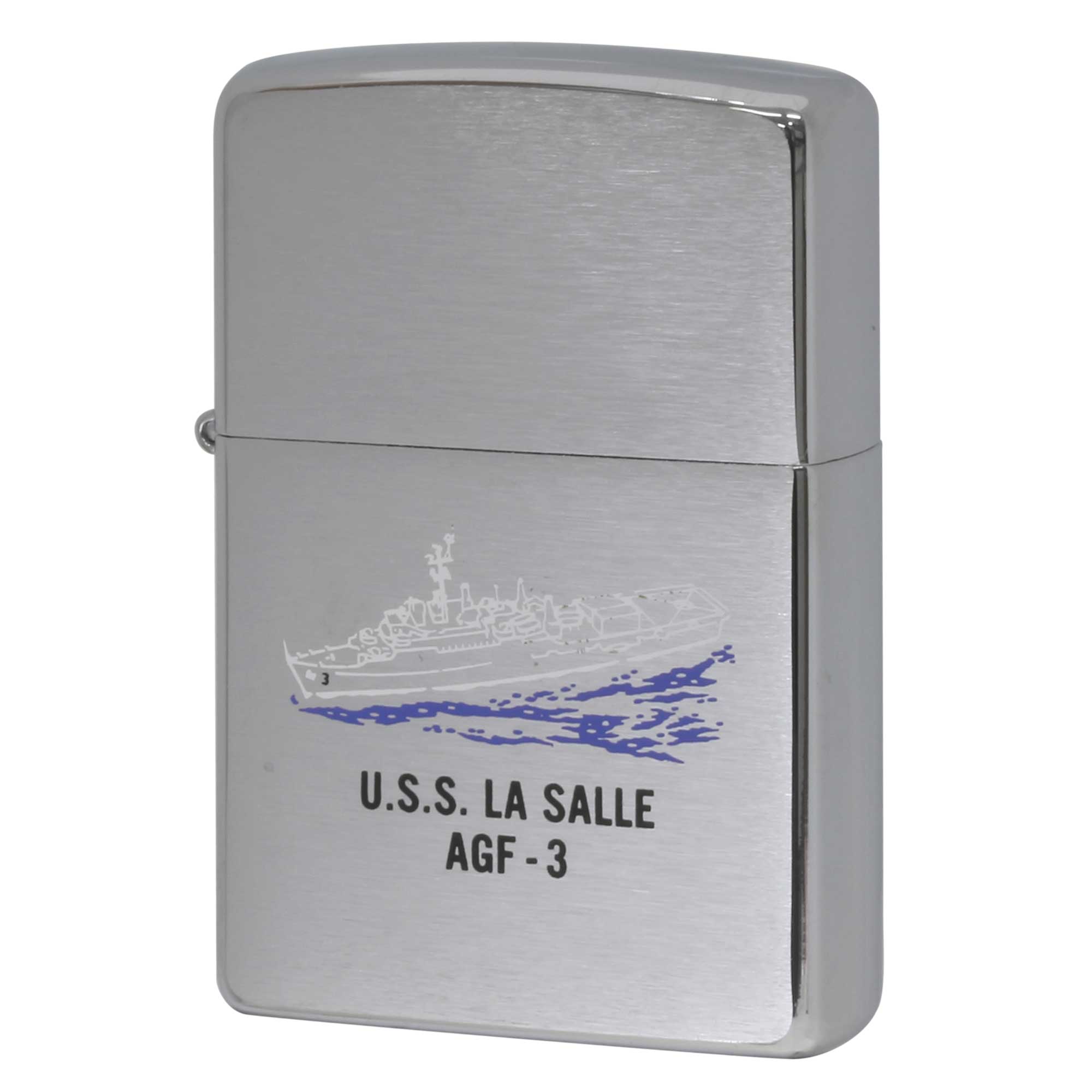 絶版/ヴィンテージ Zippo ジッポー 中古 2003年製造 USS La Salle AGF-3 アメリカ海軍 ドック型輸送揚陸艦  [S]ほぼ新品同様