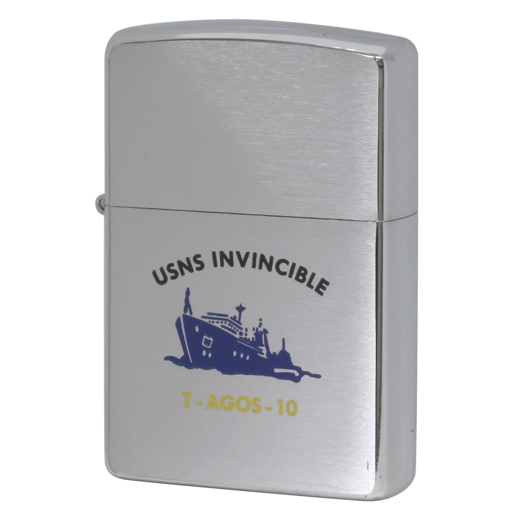 絶版/ヴィンテージ Zippo ジッポー 中古 2002年製造 USNS Invincible T-AGOS-10 アメリカ海軍 ミサイル追跡艦  [S]ほぼ新品同様
