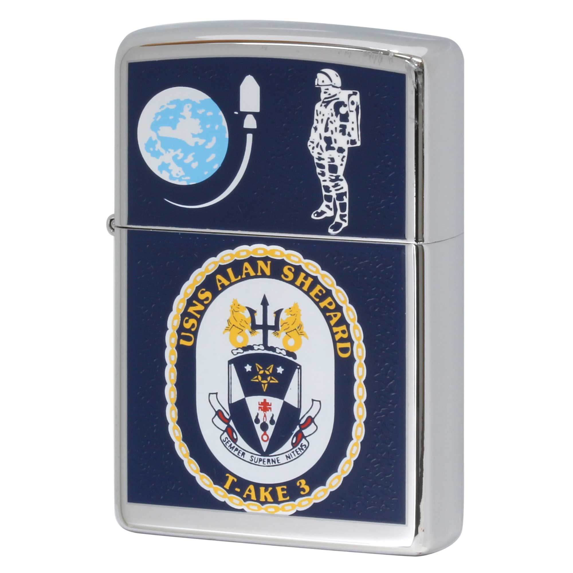 絶版/ヴィンテージ Zippo ジッポー 中古 2008年製造 USNS Alan Shepard T-AKE 3 アメリカ海軍 貨物弾薬補給艦  [S]ほぼ新品同様