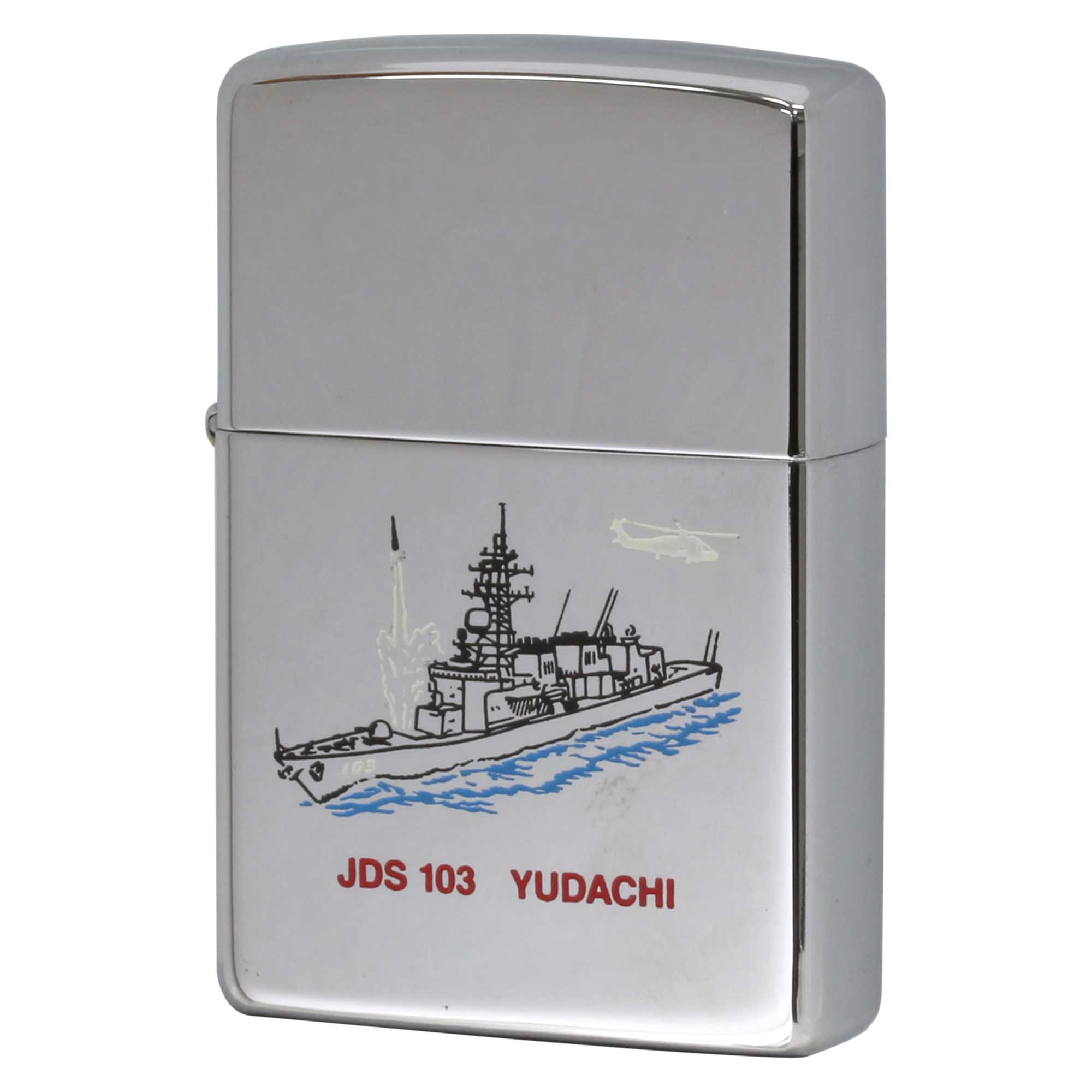 絶版/ヴィンテージ Zippo ジッポー 中古 2000年製造 海上自衛隊 護衛艦 ゆうだち JDS 103（DD 103）  [S]ほぼ新品同様
