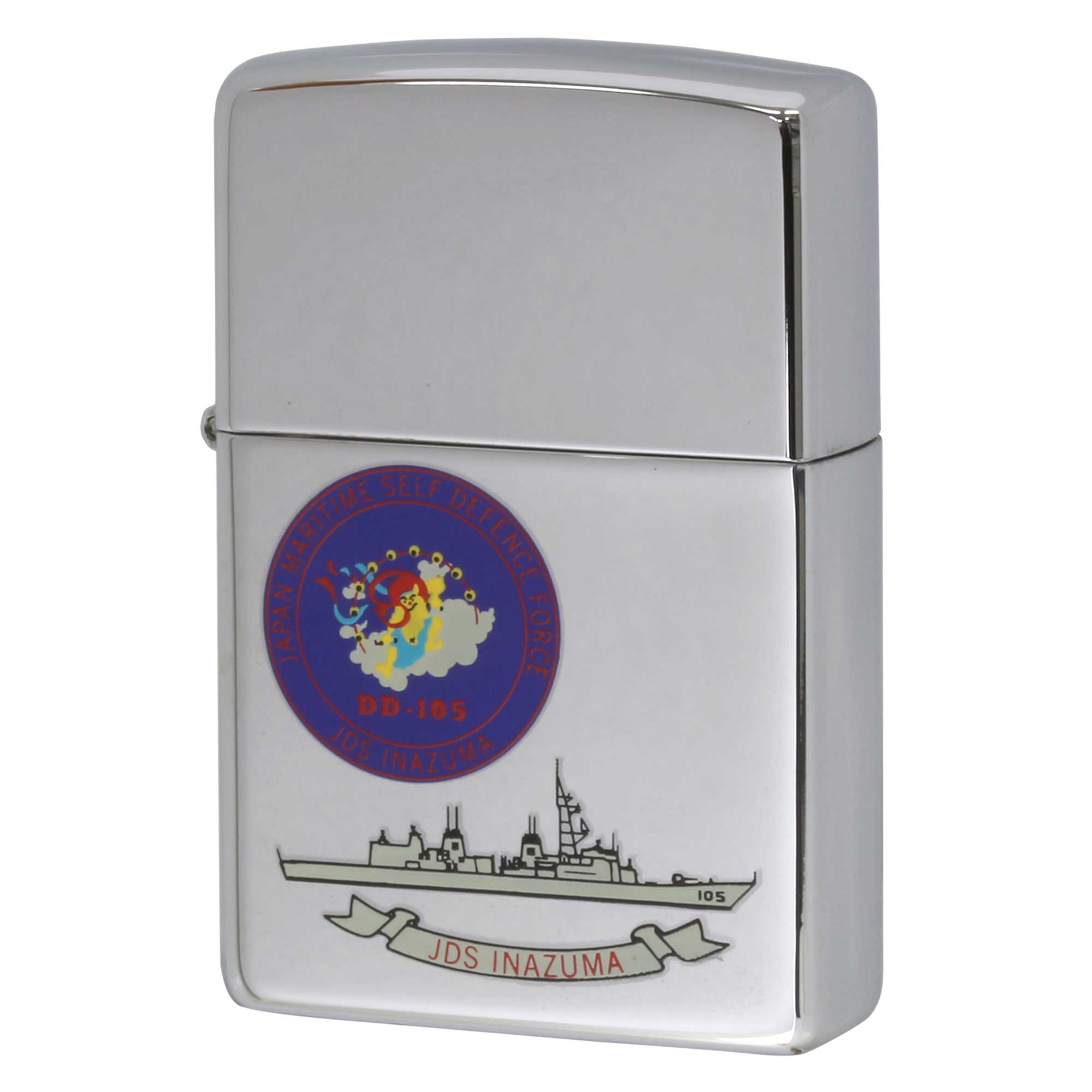 絶版/ヴィンテージ Zippo ジッポー 中古 2001年製造 海上自衛隊 護衛艦 いなづま DD 105  [S]ほぼ新品同様