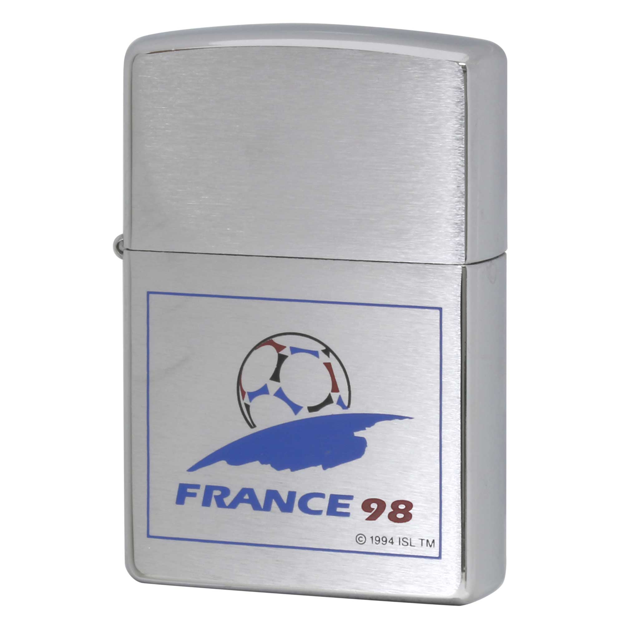 絶版/ヴィンテージ Zippo ジッポー 中古 1997年製造 FIFA WORLD CUP FRANCE 98 キーホルダー付き  [N]未使用・新品