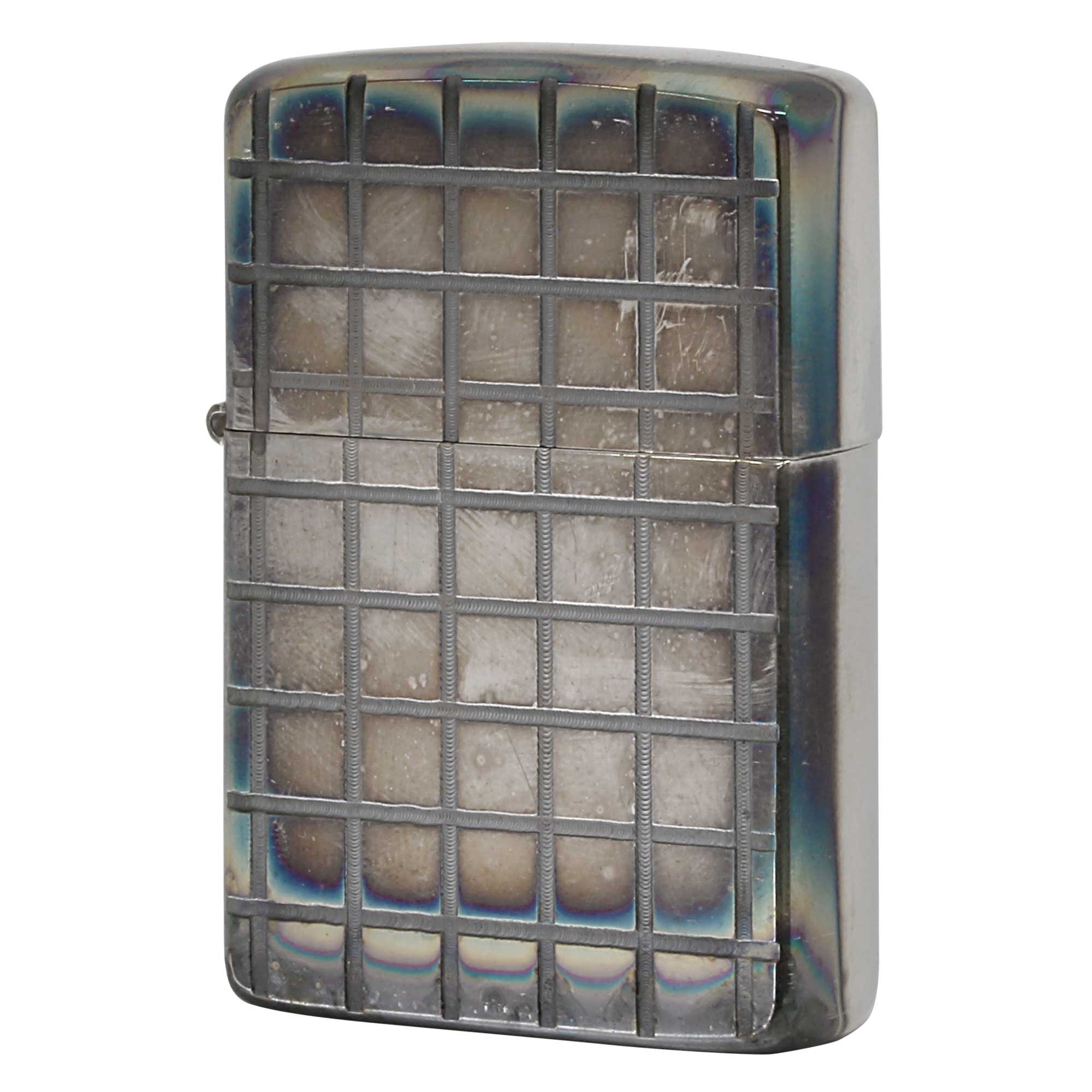 絶版/ヴィンテージ Zippo ジッポー 中古 1983年製造 格子模様  [C]使用感あり傷汚れあり