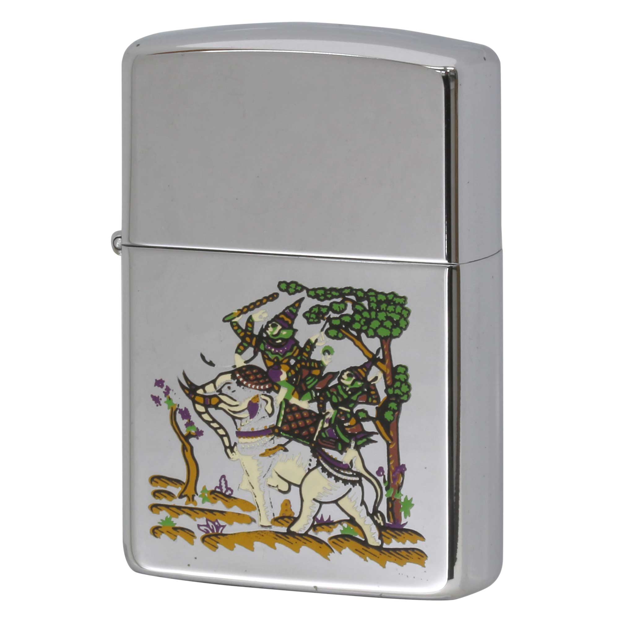 絶版/ヴィンテージ Zippo ジッポー 中古 1991年製造 インドネシア バリアート ぞう  [A]使用感少なく状態が良い