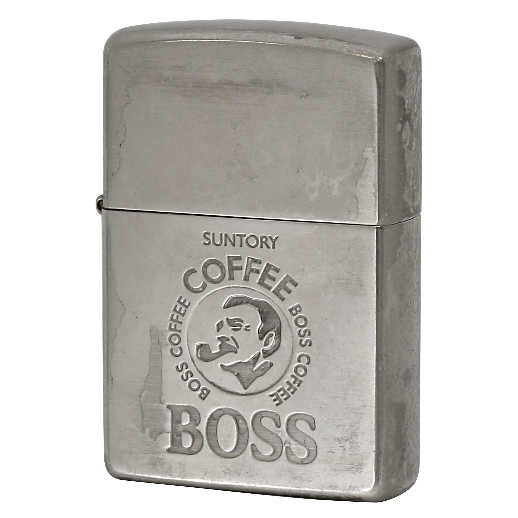 絶版/ヴィンテージ Zippo ジッポー 中古 1998年製造 SANTORY BOSS  [C]使用感あり傷汚れあり