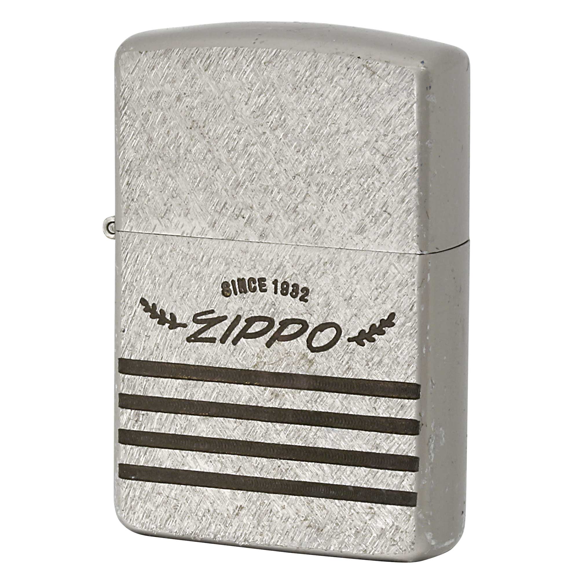 絶版/ヴィンテージ Zippo ジッポー 中古 1991年製造 ストライプ オールド ロゴ  [C]使用感あり傷汚れあり