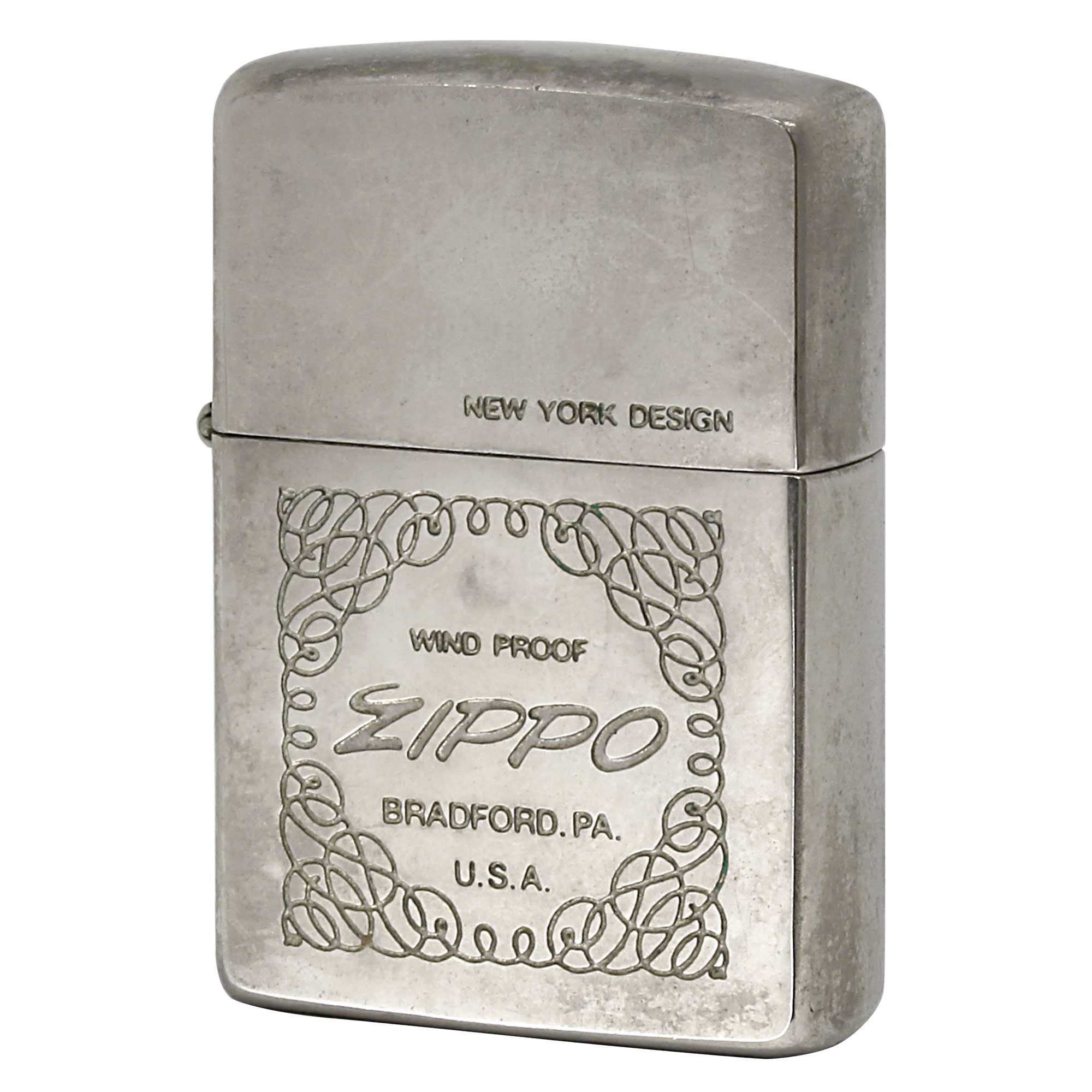 絶版/ヴィンテージ Zippo ジッポー 中古 1993年製造 ニューヨークデザイン Zippoロゴ  [C]使用感あり傷汚れあり