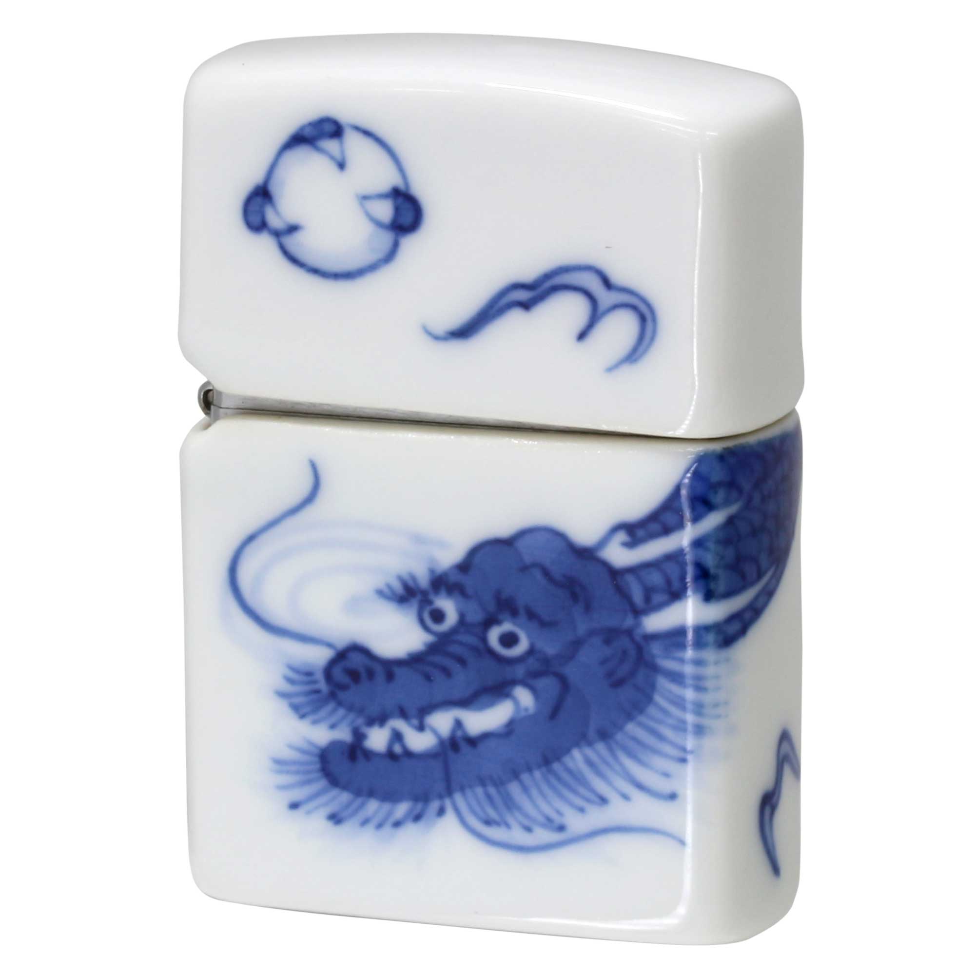 絶版/ヴィンテージ Zippo ジッポー 中古 2005年製造 陶磁器　平戸藩窯十五代嘉泉窯 龍  [A]使用感少なく状態が良い