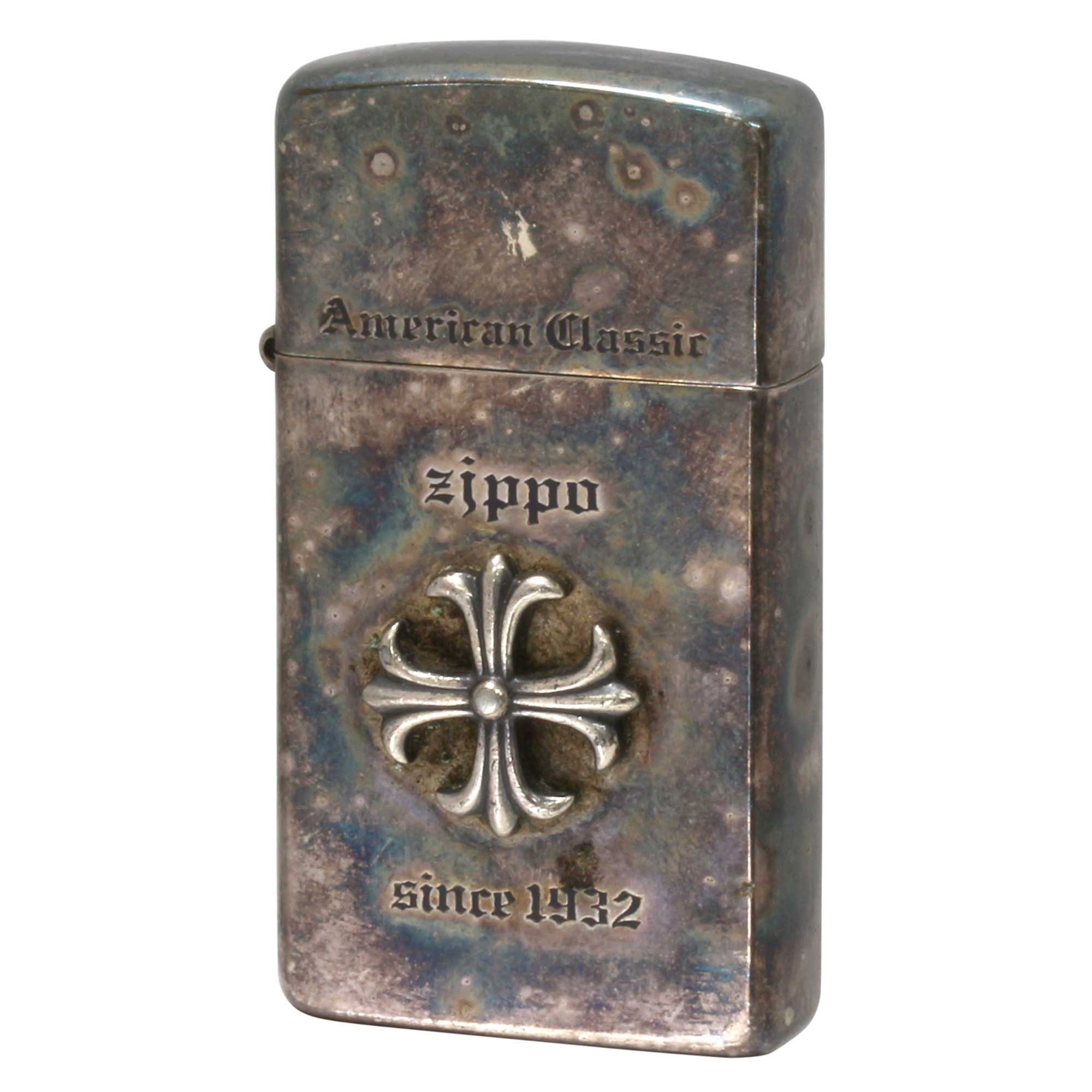 絶版/ヴィンテージ Zippo ジッポー 中古 2002年製造 AmericanClassic　スリム  [C]使用感あり傷汚れあり