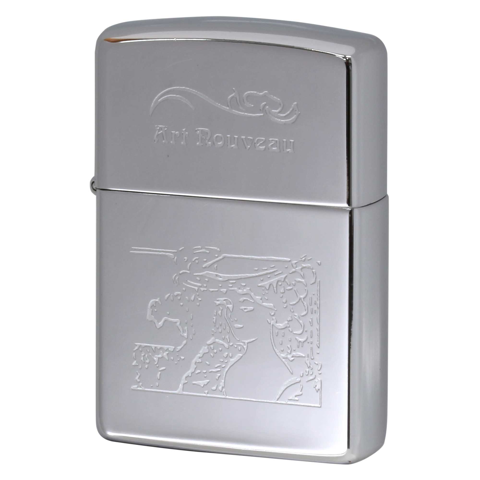 絶版/ヴィンテージ Zippo ジッポー 中古 1993年製造 アール・ヌーヴォー  [C]使用感あり傷汚れあり